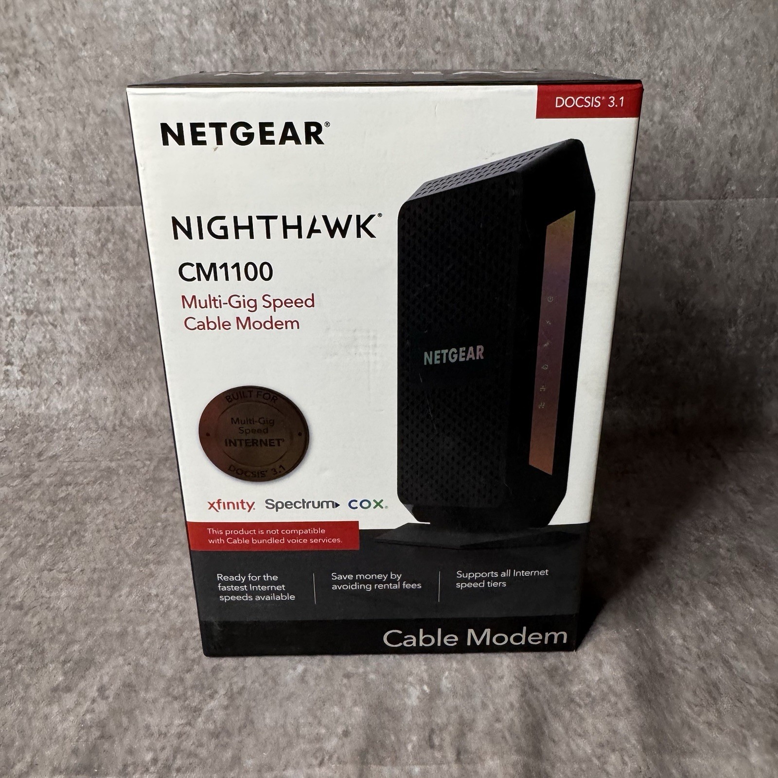 Netgear Nighthawk CM1100 Cable Modem DOCSIS 3.1 Multi-Gig SpeedModem