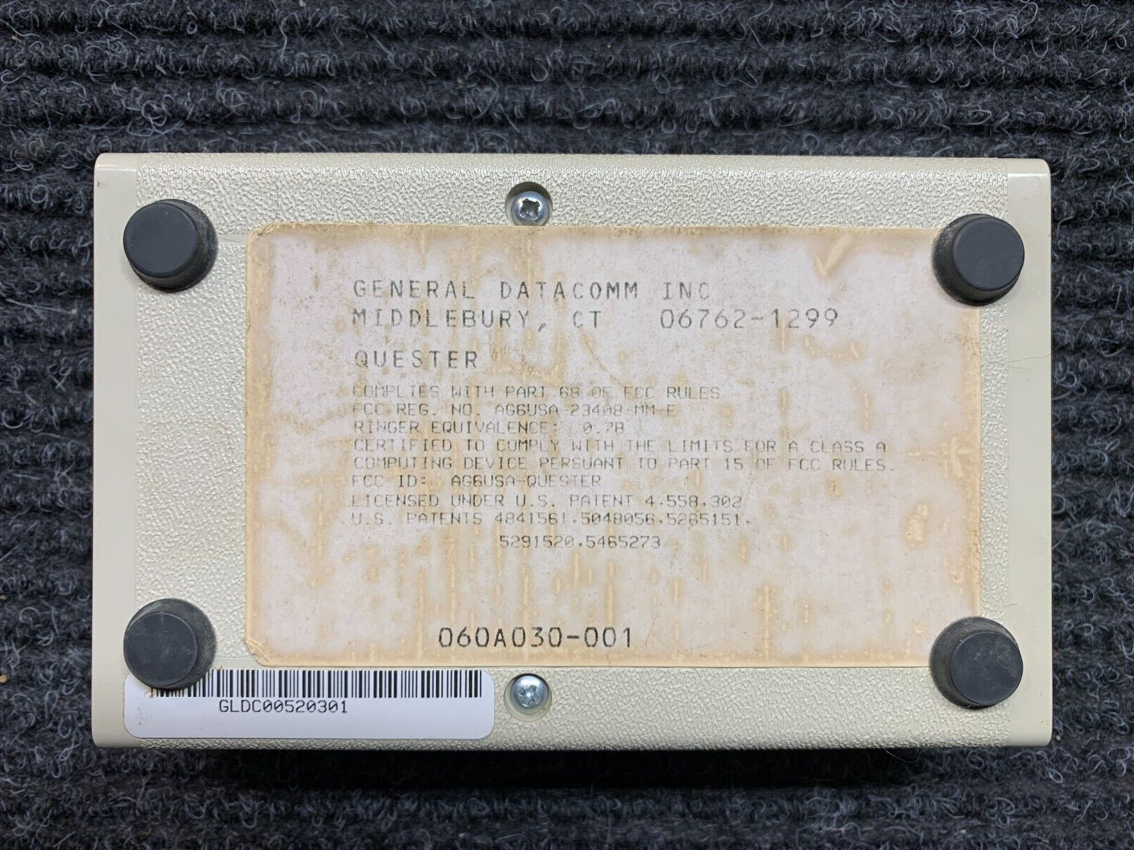 General DataComm Quester v.34 Data/Fax External Modem – Tested