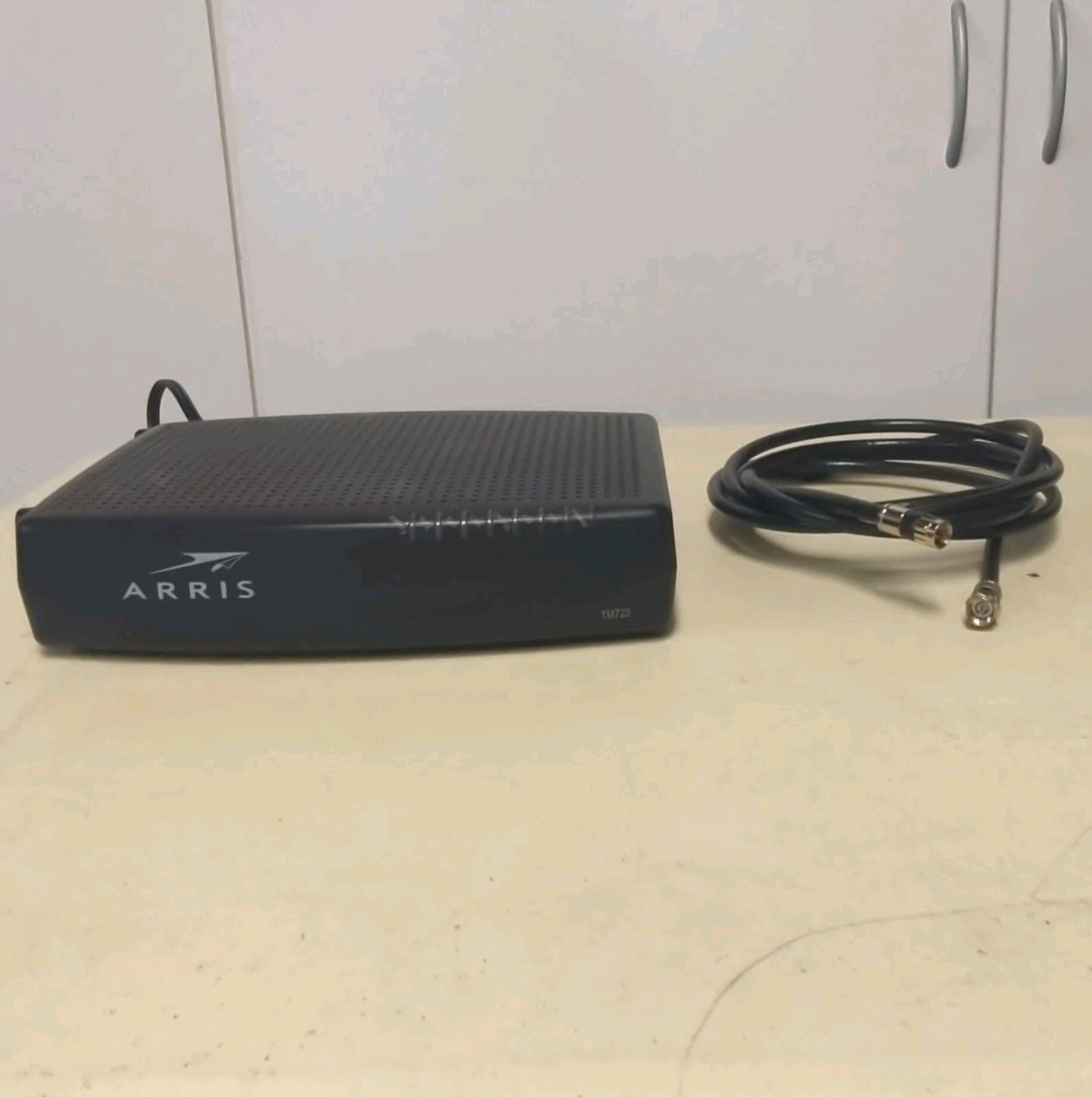 ARRIS TM722G Cable Modem Black Ethernet USB Coaxial RJ-11 Wired