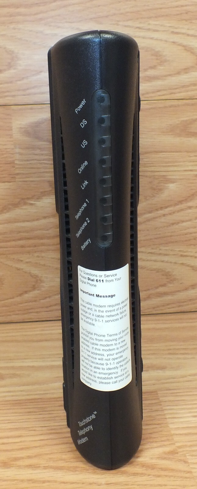 ARRIS Touchstone Telephoney Modem TM502G With AC Power Cord & Battery Backup