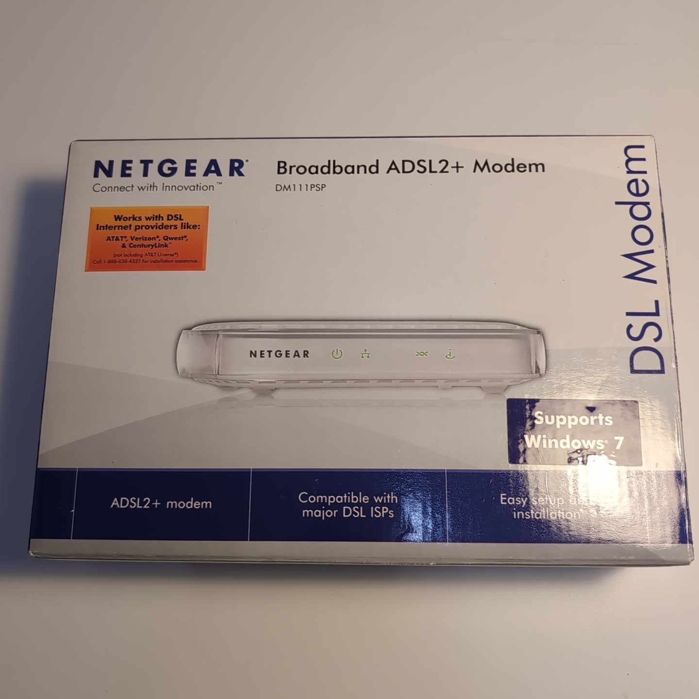 Netgear Broadband ADSL2+ Modem Router Gateway New Open Box DM111PSP-100NAS