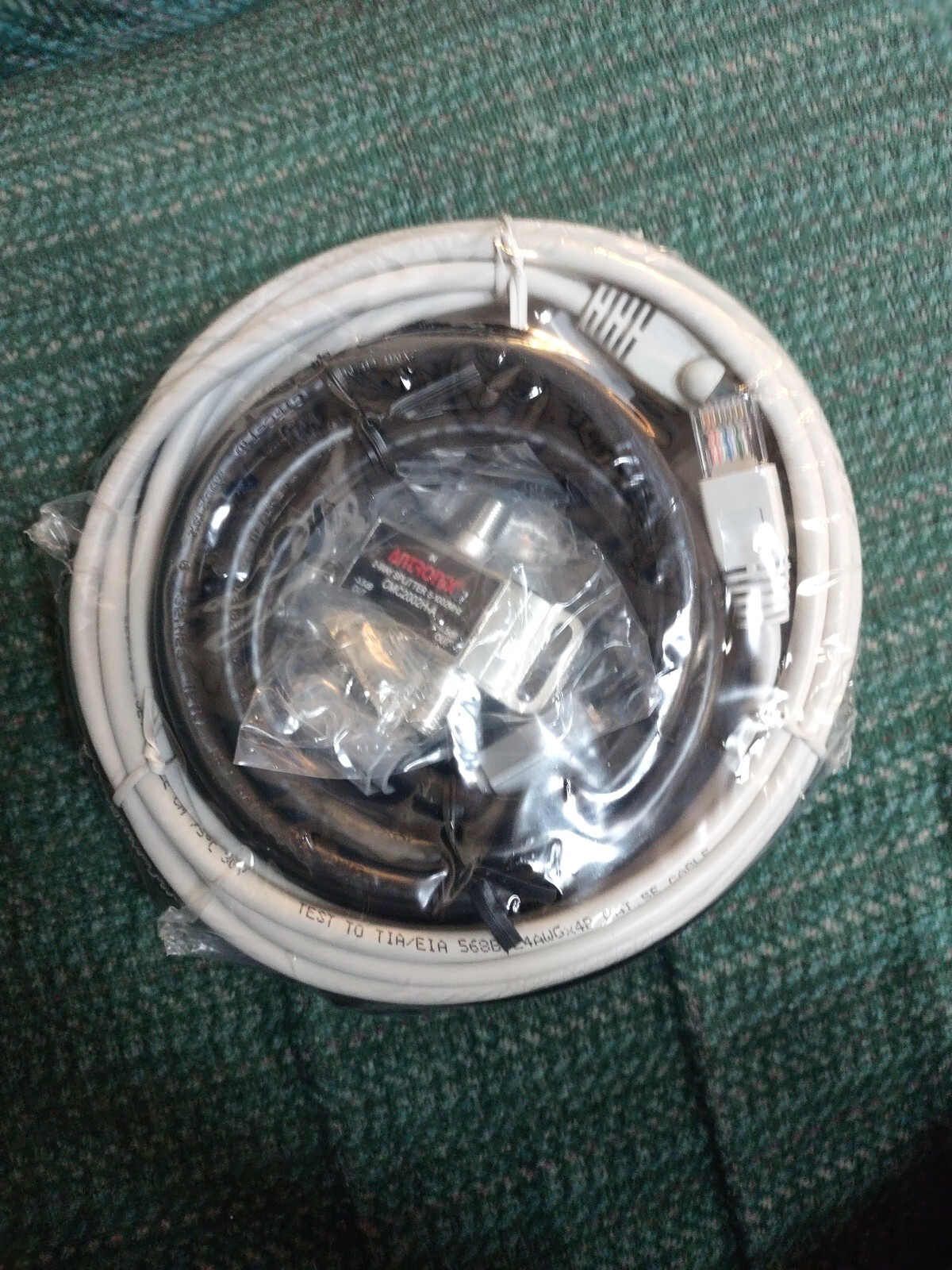 HSD Cable Kit-7 ft Ethernet & 6/12 ft. Coax (jumpers) Cables-Splitter