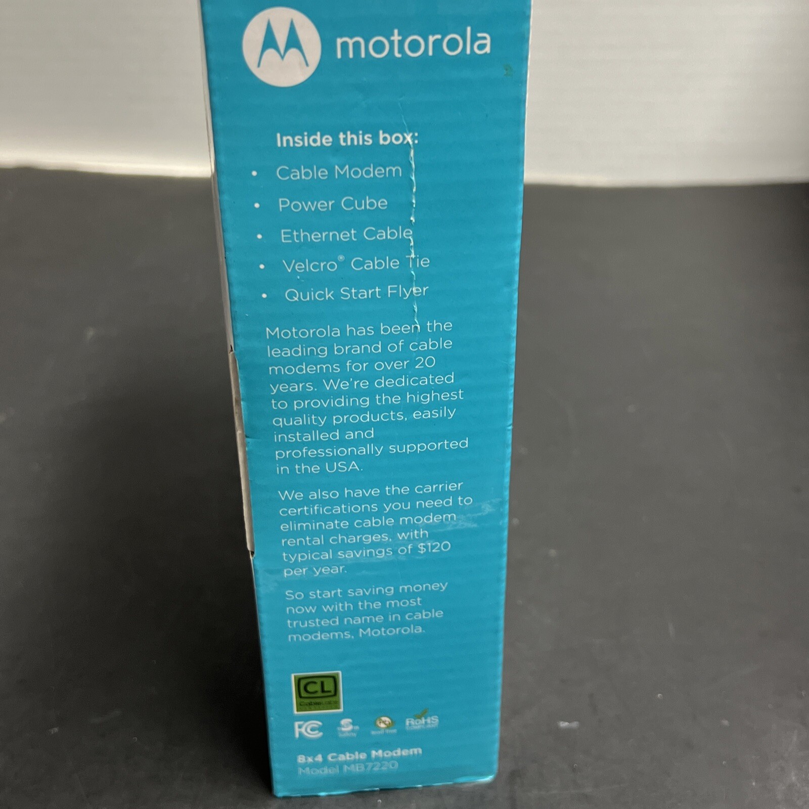 Cable Modem MOTOROLA 8×4 Model MB7220, DOCSIS 3.0 343Mbps Download