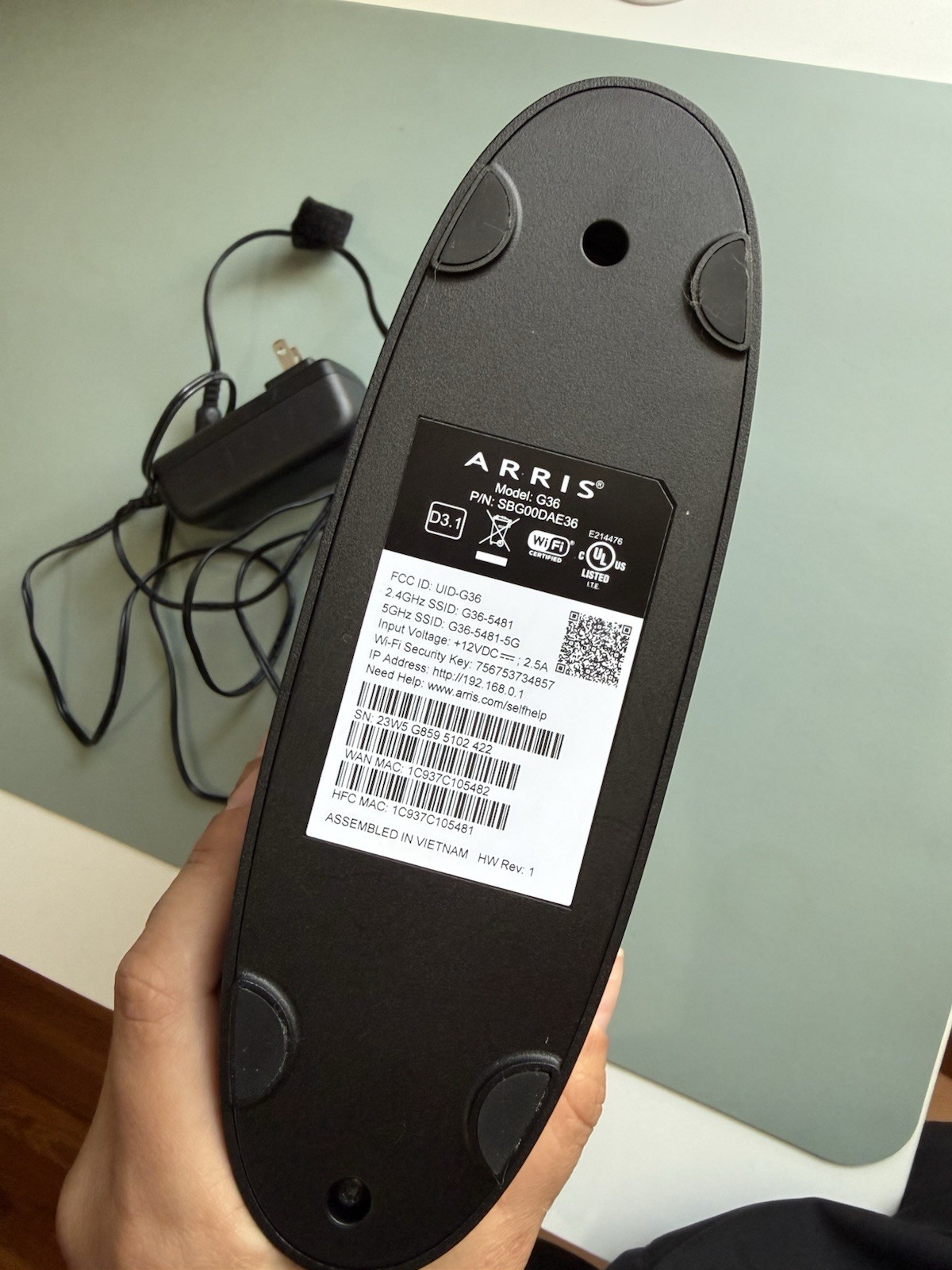 ARRIS Surfboard G36 DOCSIS 3.1 Multi-Gigabit Cable Modem & AX3000 Wi-Fi Router