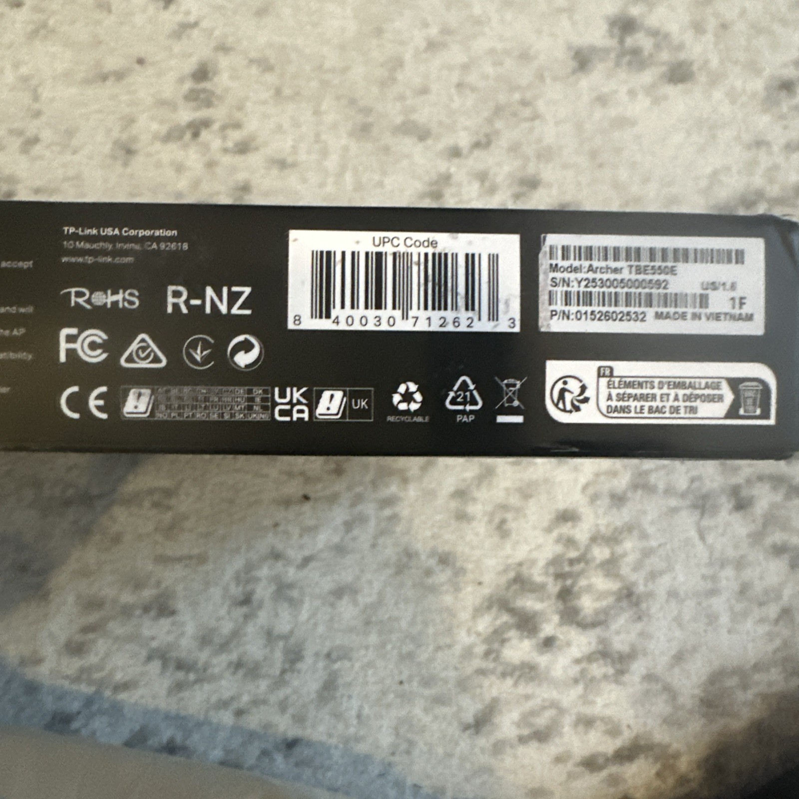 TP Link BE9300 WiFi 7 Bluetooth PCIe Adapter Tri-Band Bluetooth 5.4 TBE550E