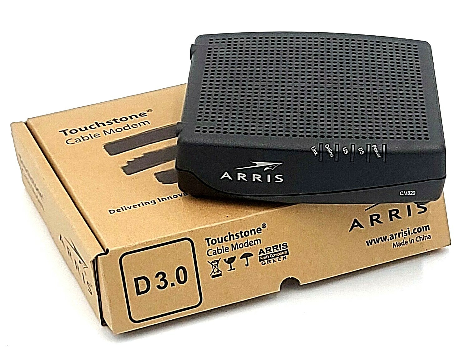 Arris Cable Modem Touchstone CM820A 300Mbps DOCSYS 3.0 Black Tested & Working