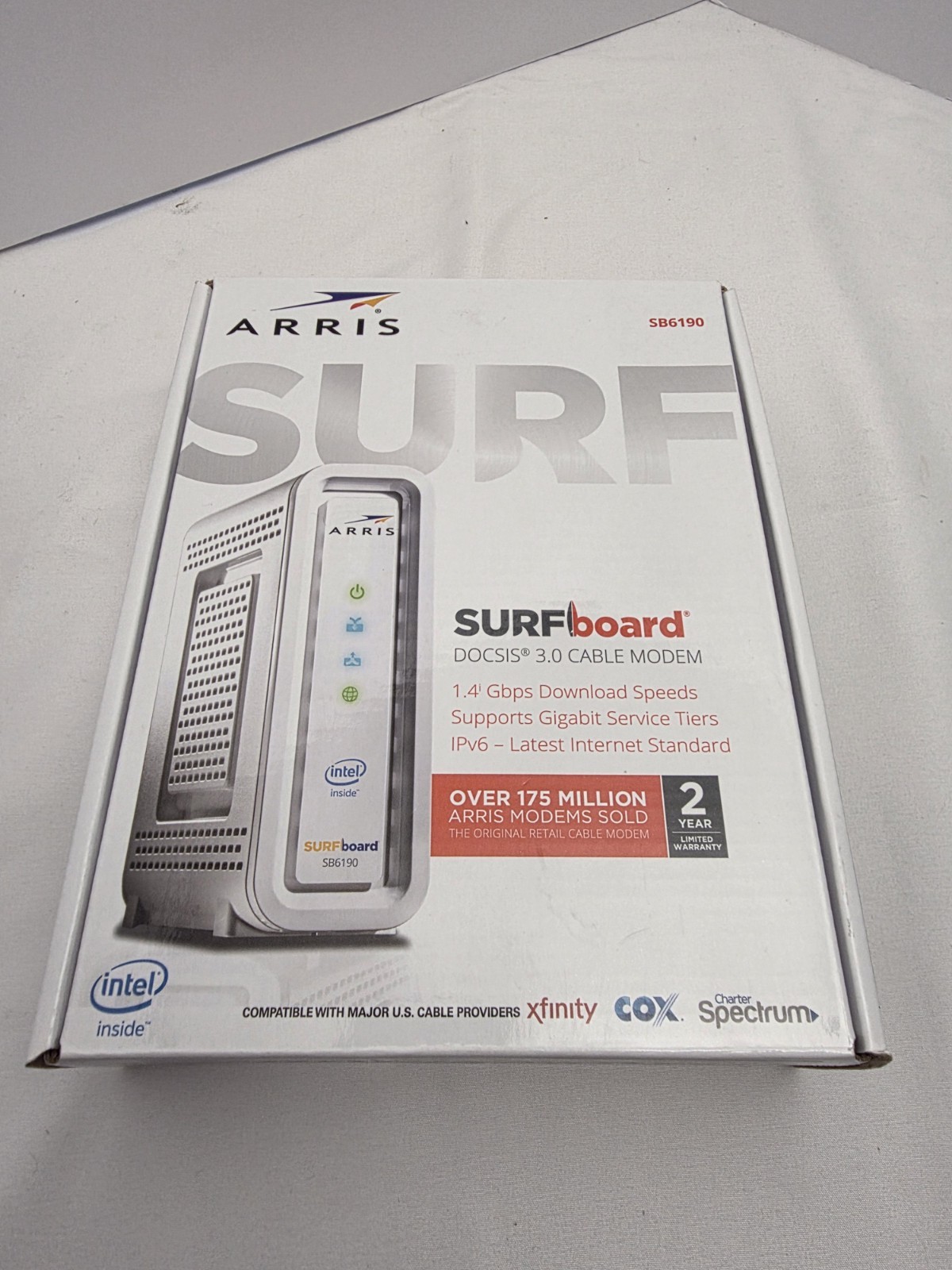 Arris surfboard sb6190 DOCSIS 3.0 Cable Modem 32×8 Up To 1.4GBPS