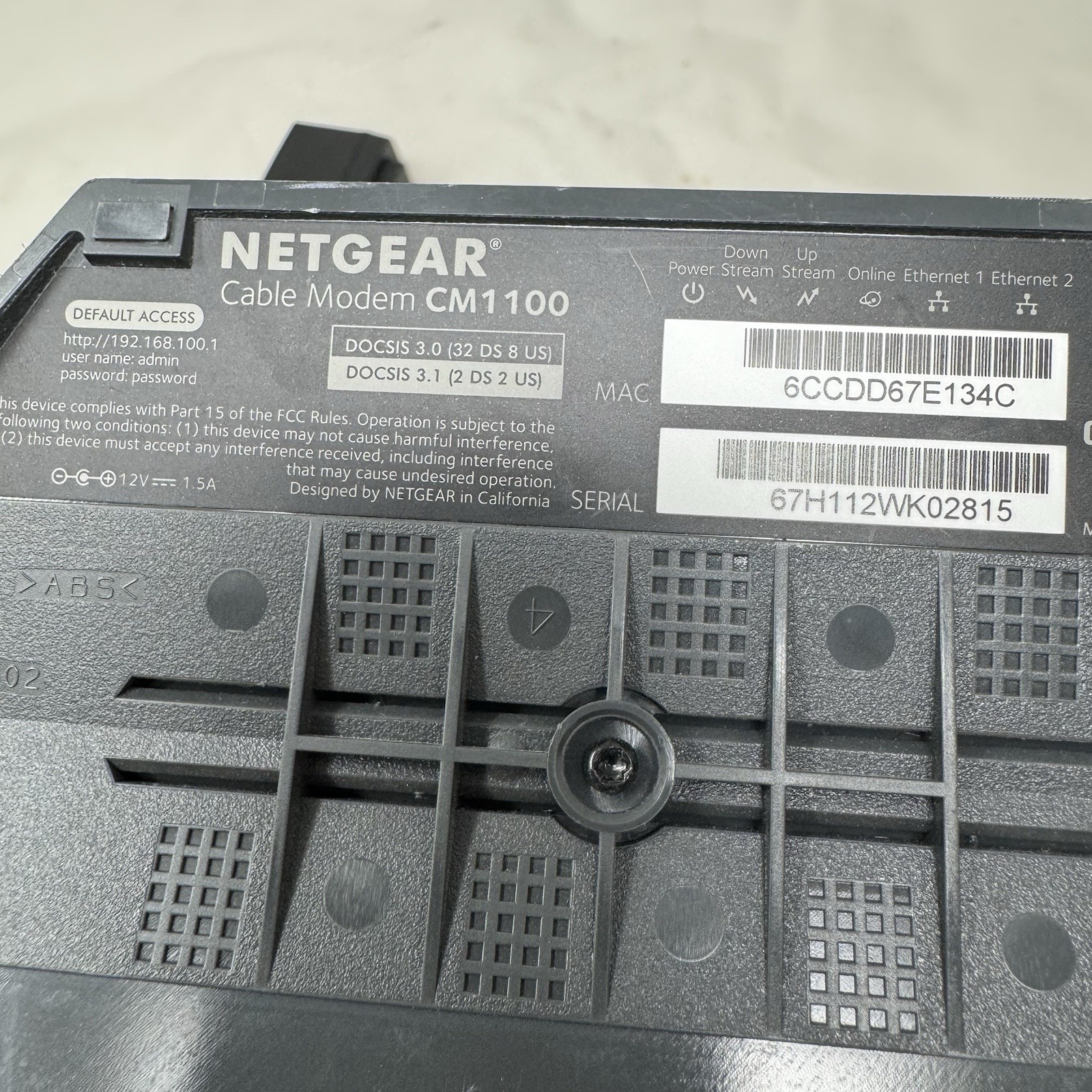 NETGEAR CM1100 Nighthawk DOCSIS 3.1 Ethernet Cable Modem Router Tested