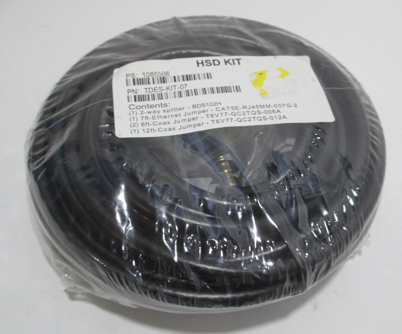 NEW HSD Cable Kit-7 ft Ethernet & 6/12 ft. Coax (jumpers) Cables-Splitter