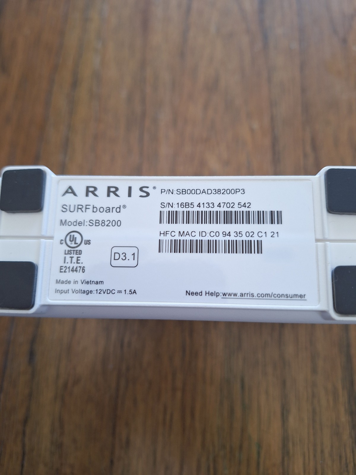 ARRIS SB8200 Surfboard Cable Modem Fast DOCSIS 3.1 Tested