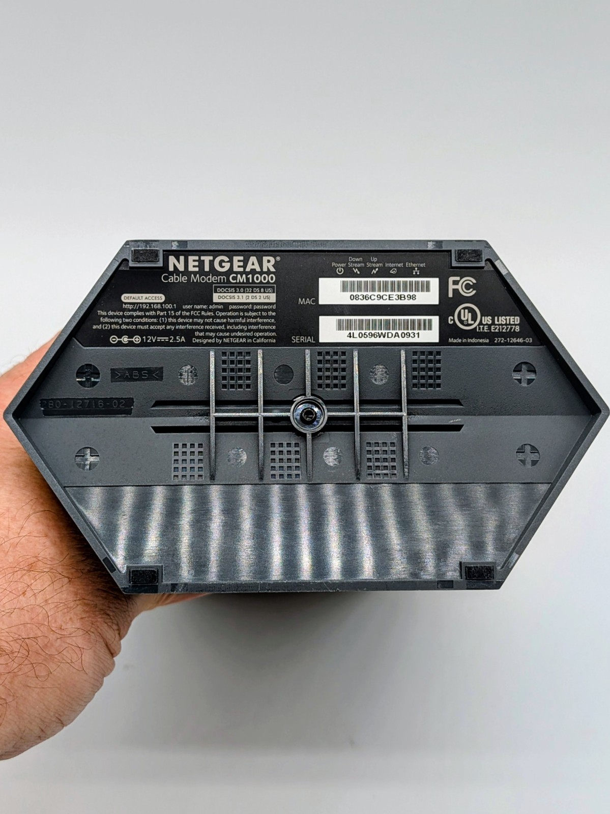 NETGEAR CM1000 DOCSIS 3.1 Cable Modem Gigabit Xfinity Comcast Cox Spectrum 1Gbps