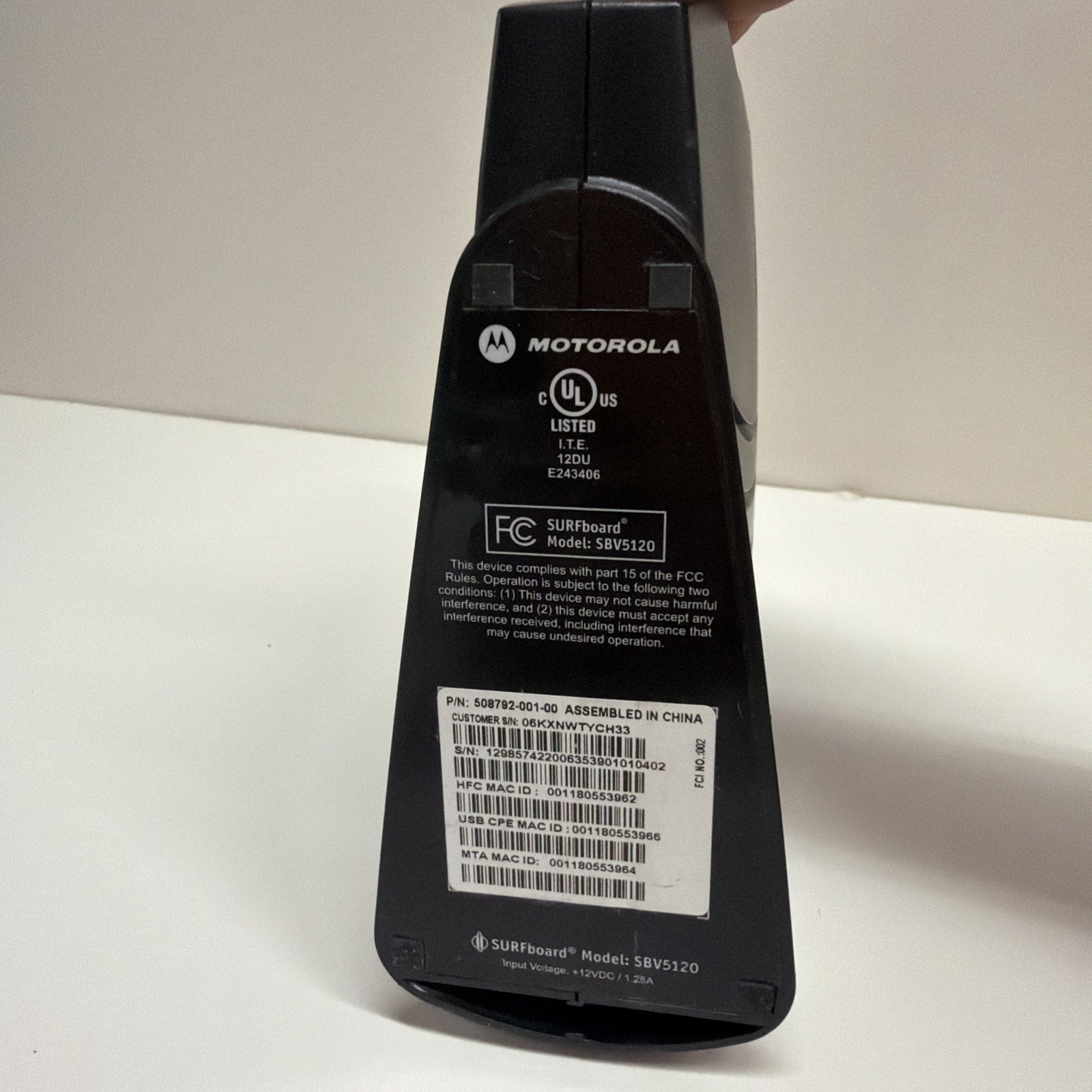 Motorola model SB5120 SurfBoard Cable Modem