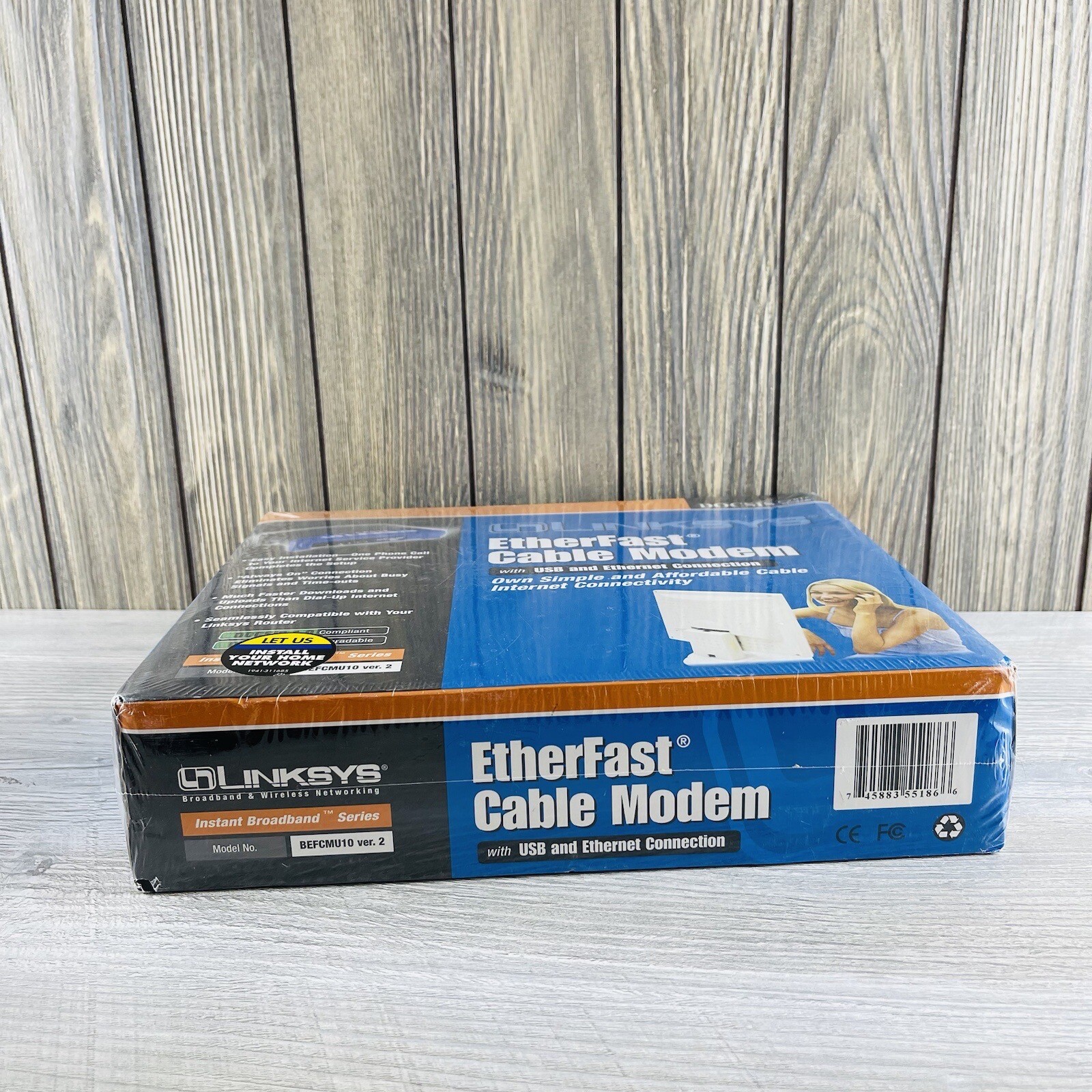 Linksys BEFCMU10 Cable Modem with Cable and USB and Ethernet Connections SEALED