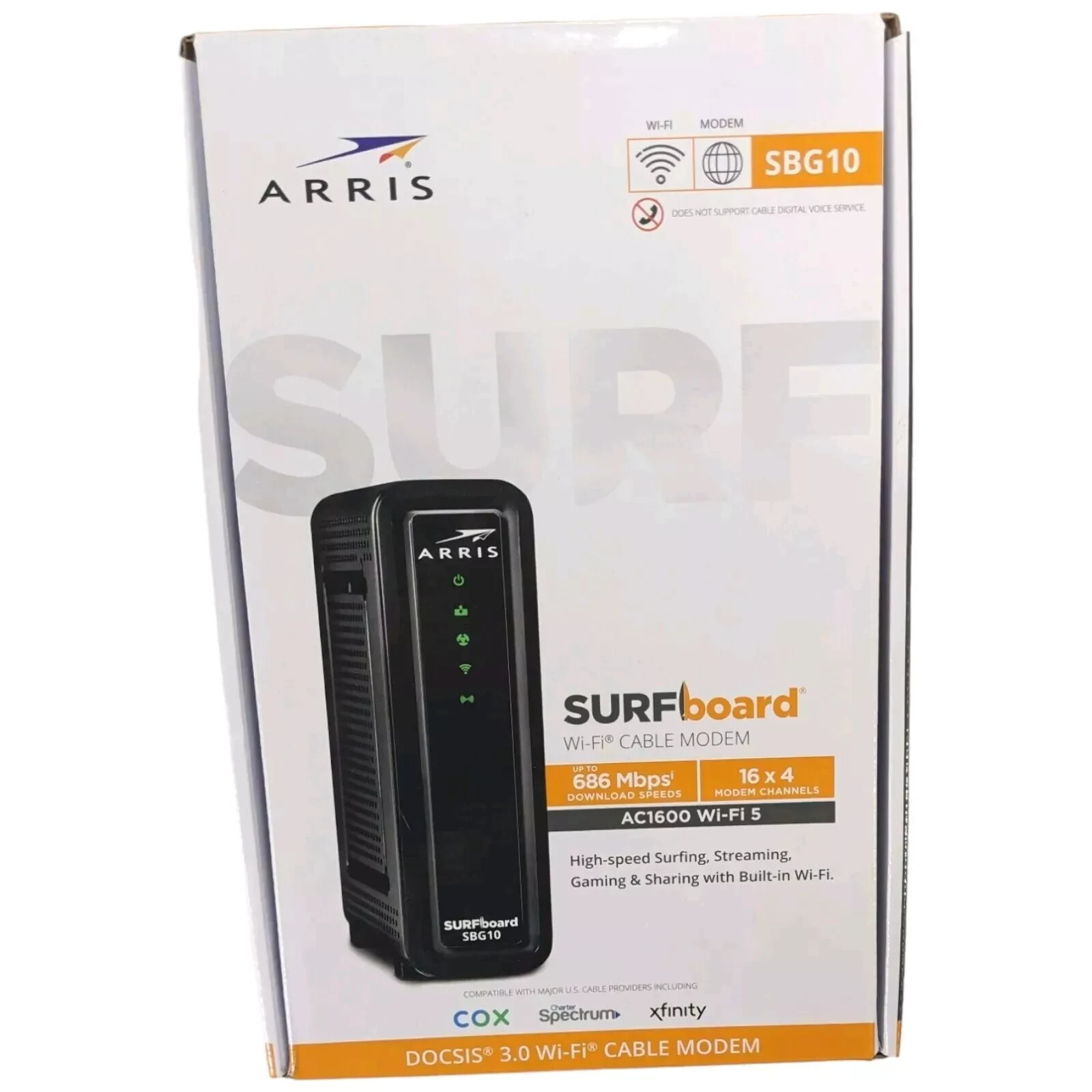 Arris Surfboard 2 Band SBG10 Wi-Fi Internet Cable Router Modem 2.4 and 5 ghz