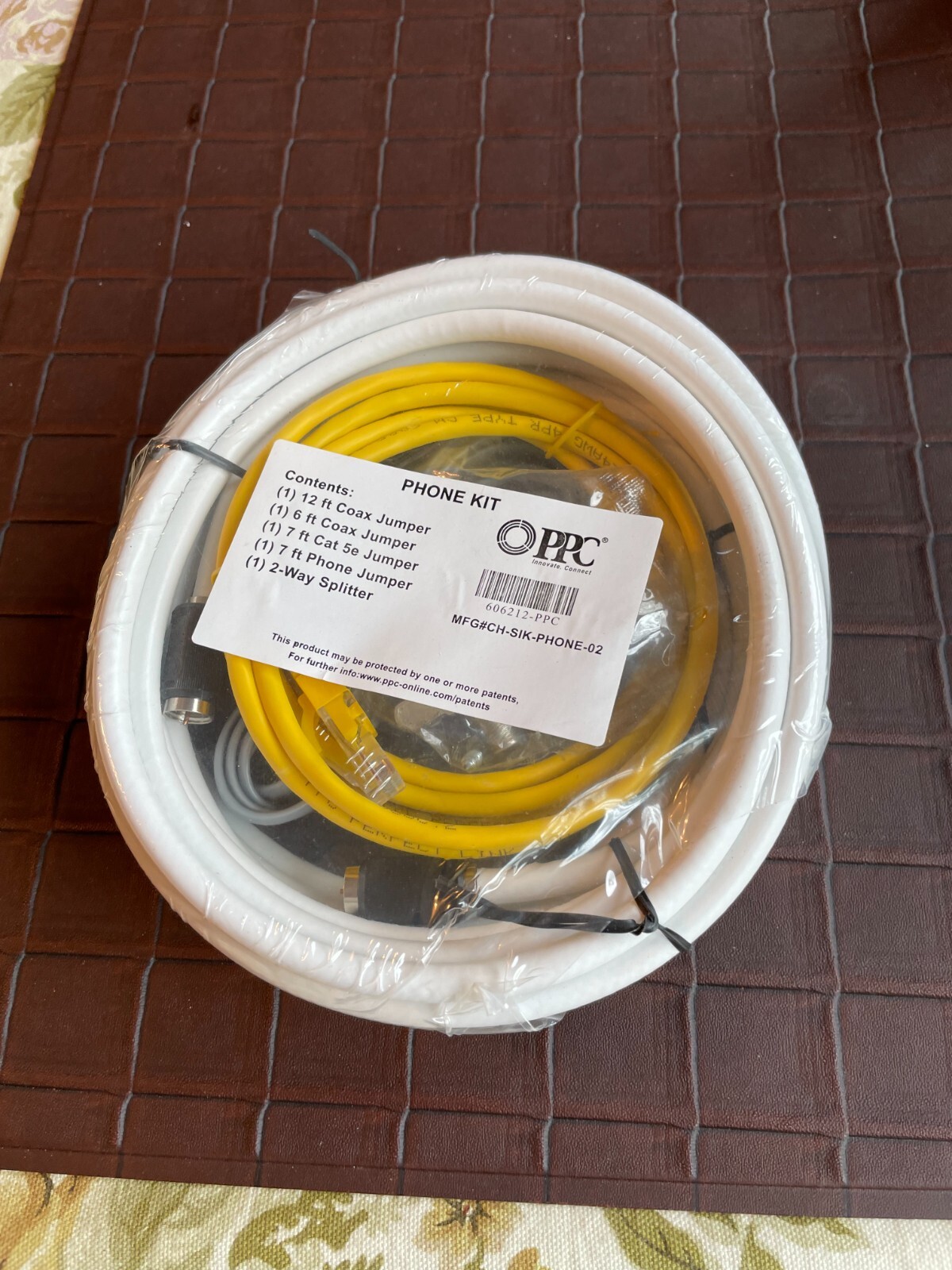 PPC Phone Kit, Coax, Cat 5e, Phone Jumper, 2-way Splitter New