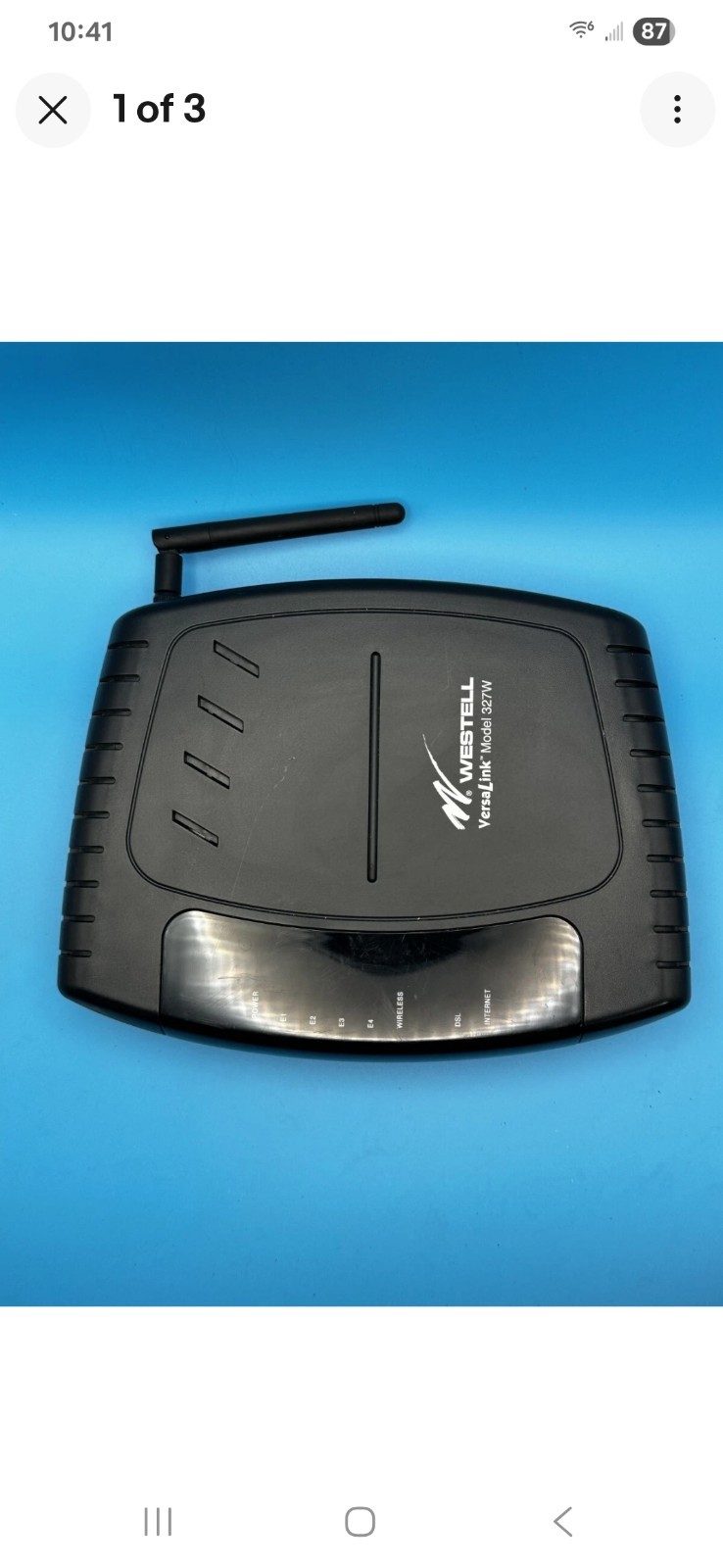 Westell Wifi Router Model 327w
