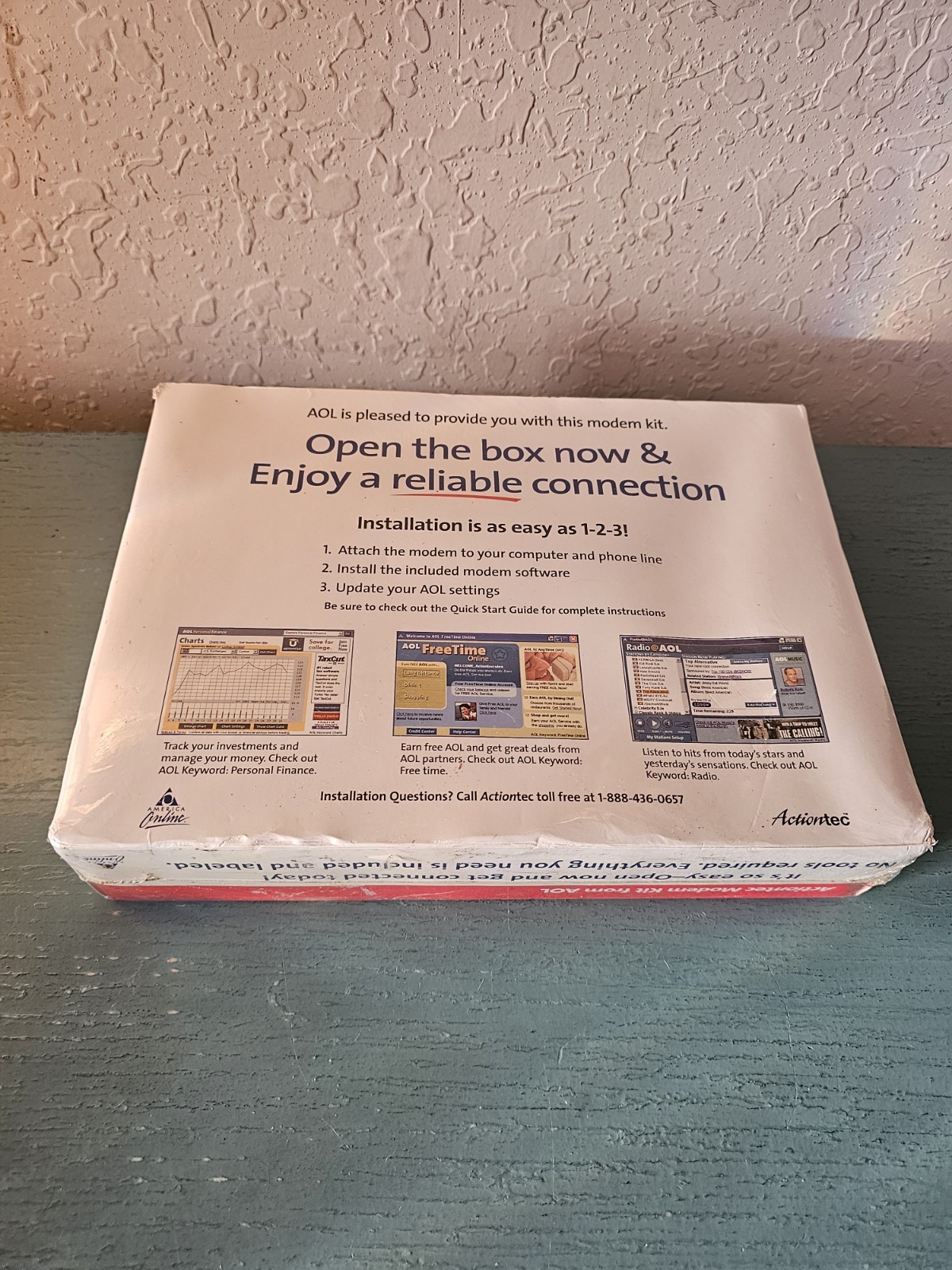 Vintage New/Old Stock Actiontec AOL Dial-Up Modem Kit, Factory Sealed