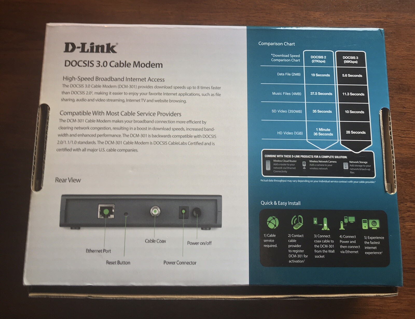 D-Link DOCSIS 3.0 Cable Modem DCM-301 343Mbps