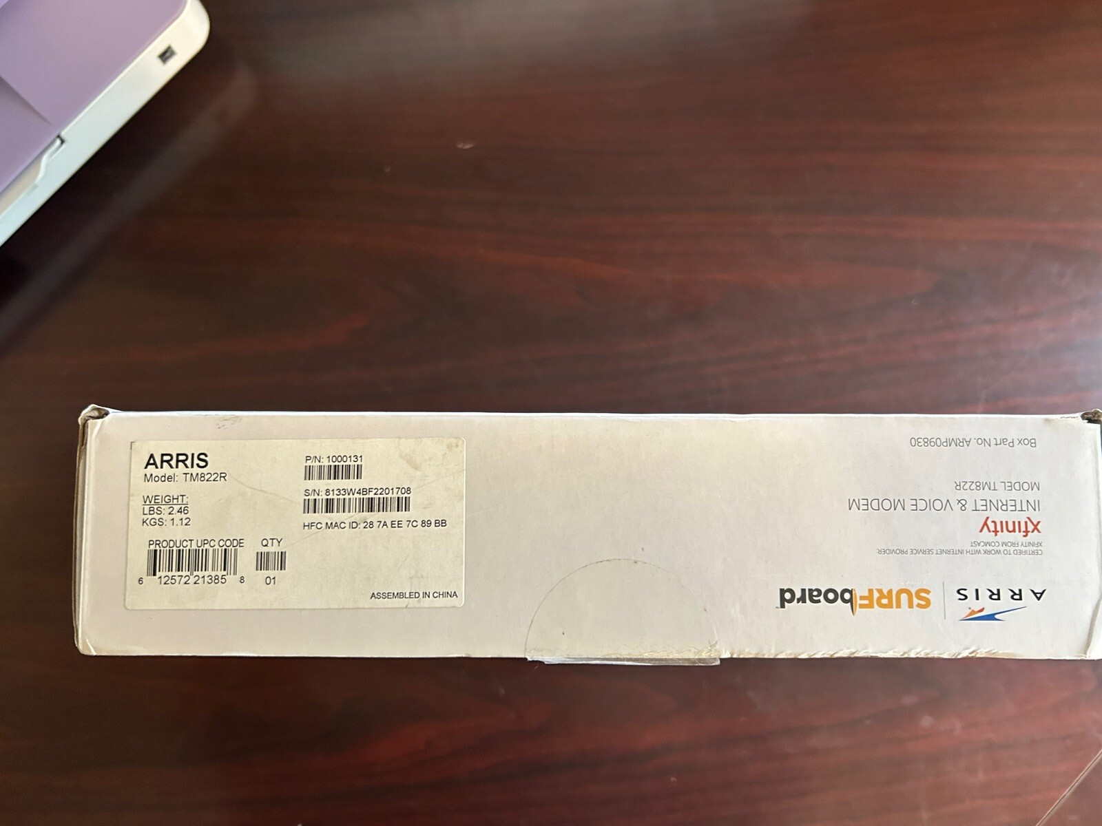 ARRIS TM822R Cable Modem Docsis 3.0 Black 343 Mbps . Preowned Tested.