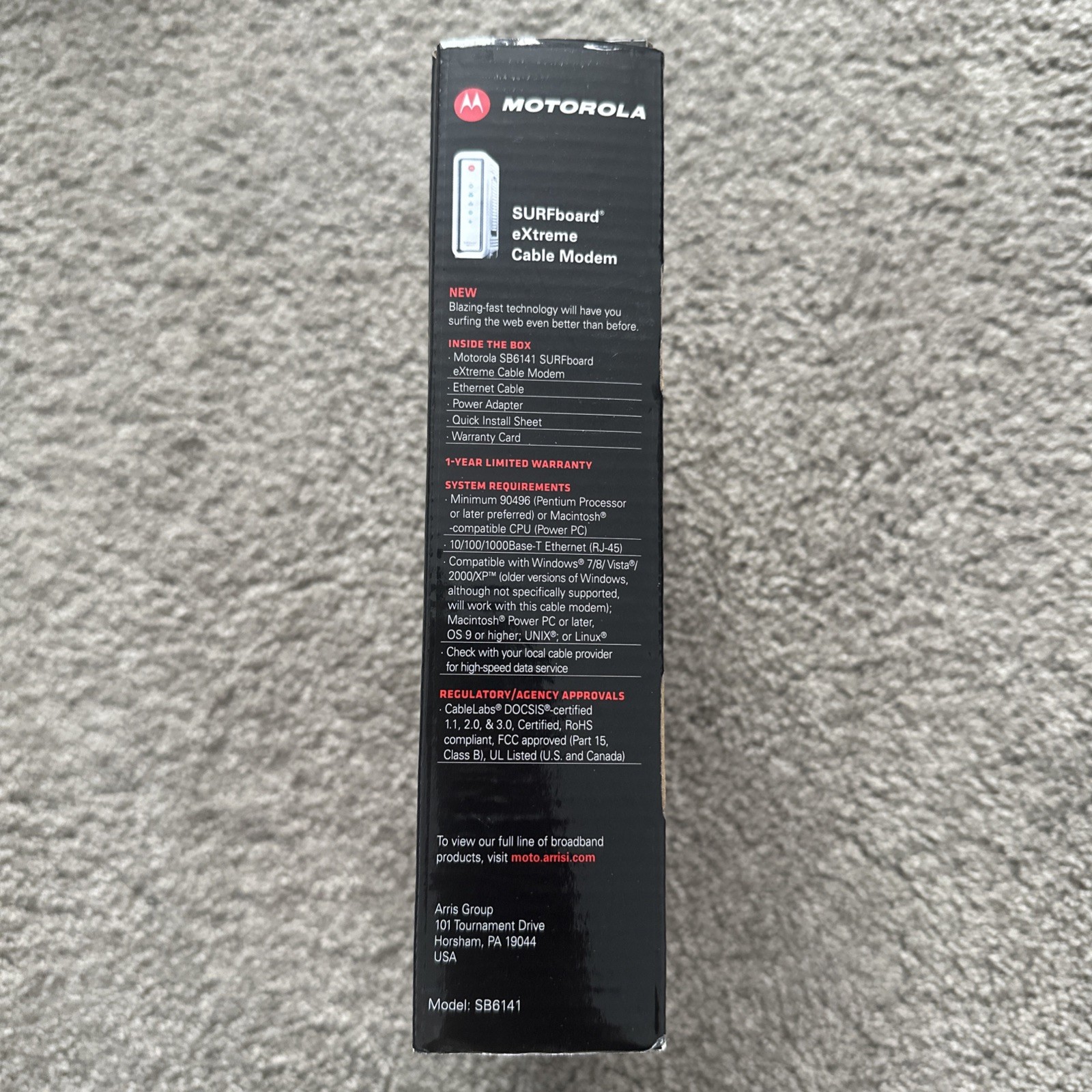 Motorola SURFboard eXtreme Cable Modem SB6141 343 Mbps DOCSIS 3.0 Ethernet