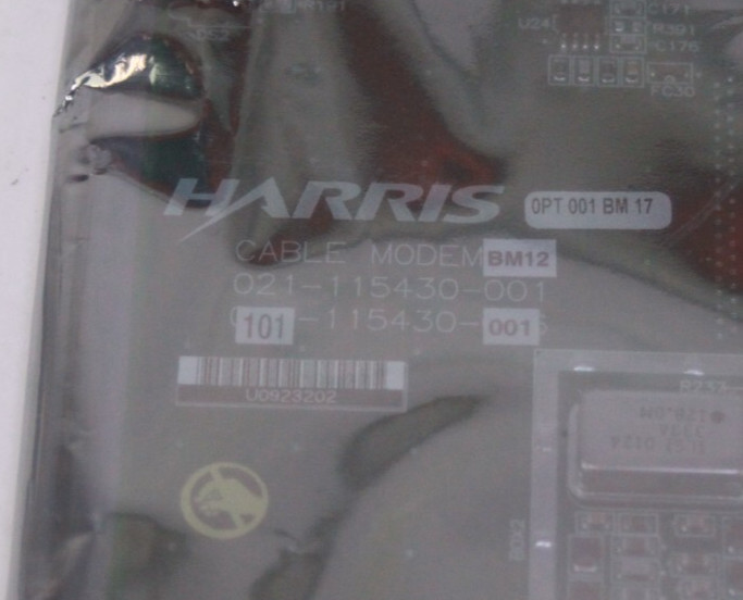 HARRIS CABLE MODEM BM12 021-115430-001 101-115430-001