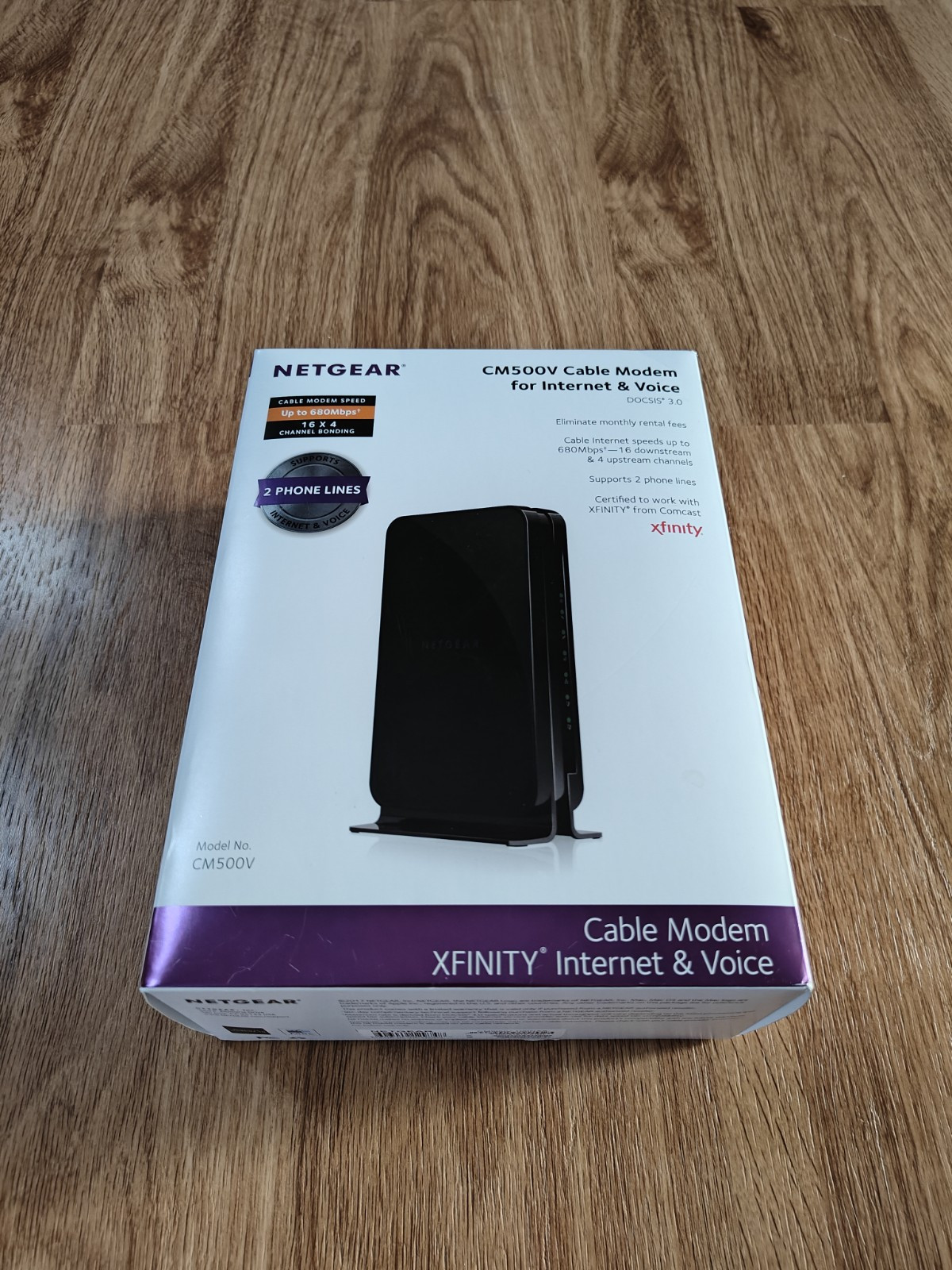 NETGEAR CM500V Cable Modem for Internet & Voice
