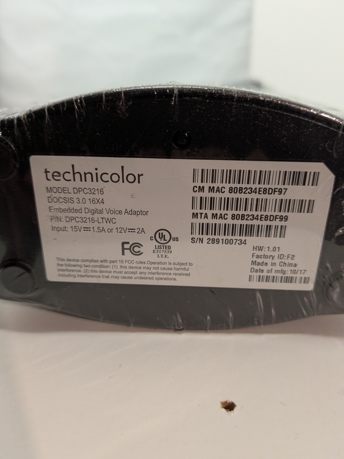 Technicolor/Cisco DPC3216 DOCSIS 3.0 16×4 Cable Modem w/ Power Adapter Working