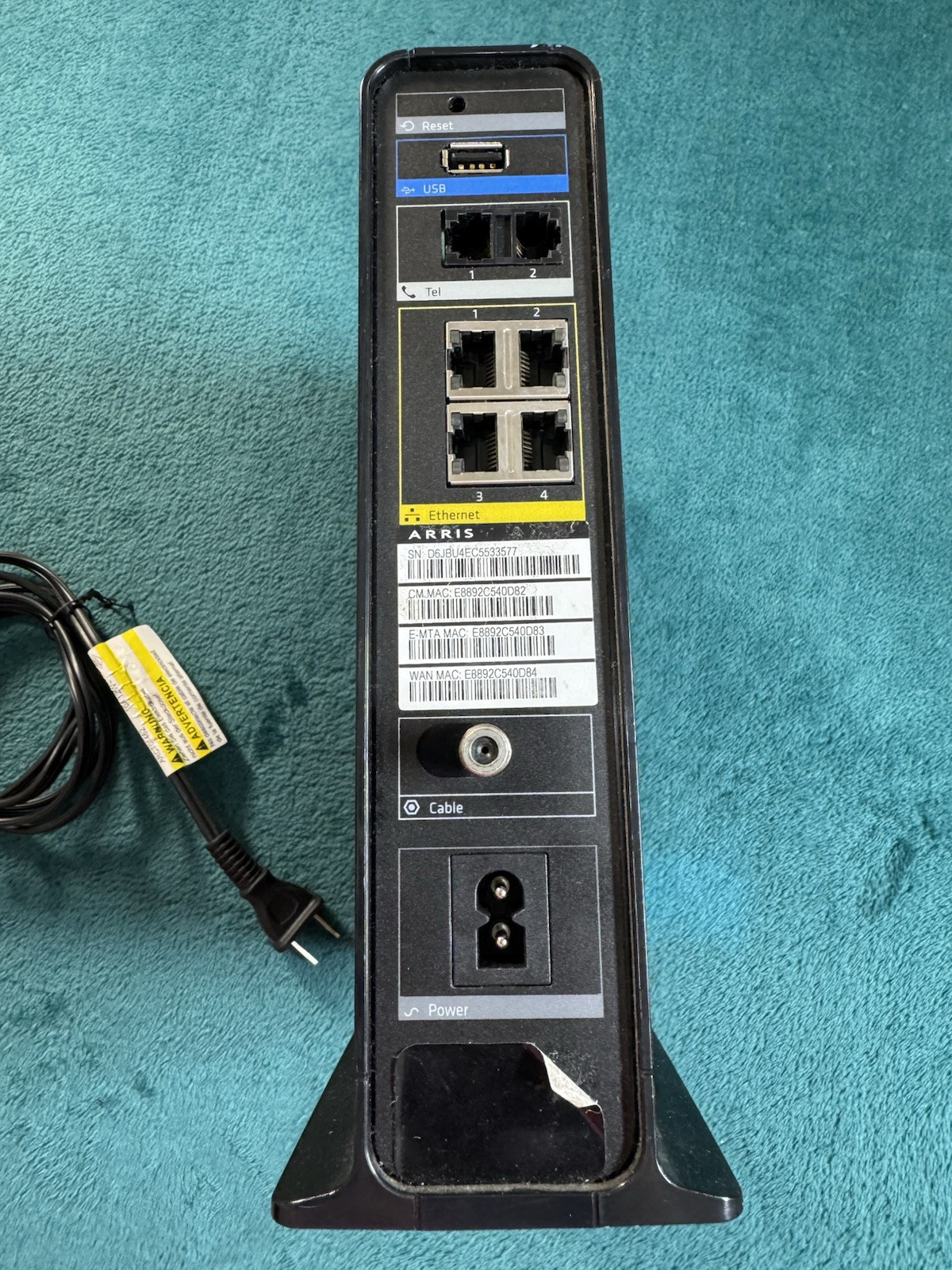 Comcast/Xfinity ARRIS TG862G/CT Residential Gateway & Router Wireless Modem