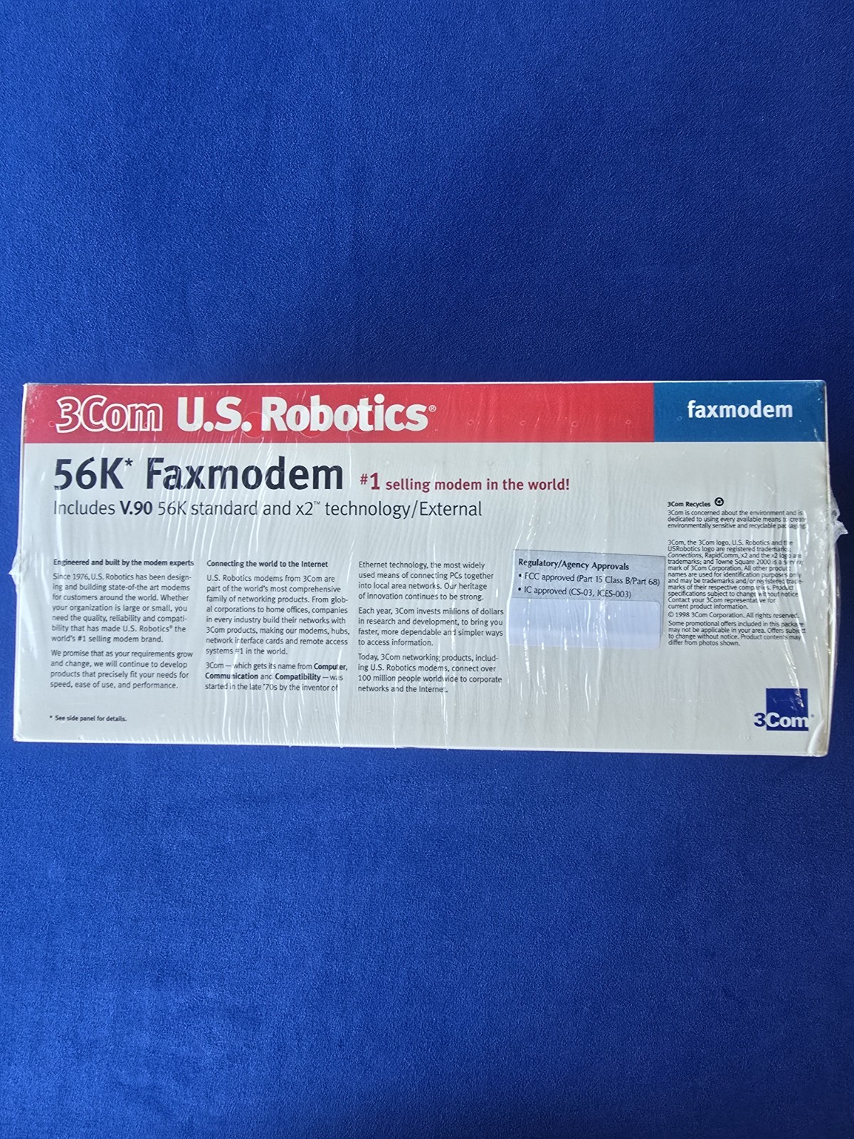 NEW Sealed 3Com U.S. Robotics 56K External Faxmodem Model 5686