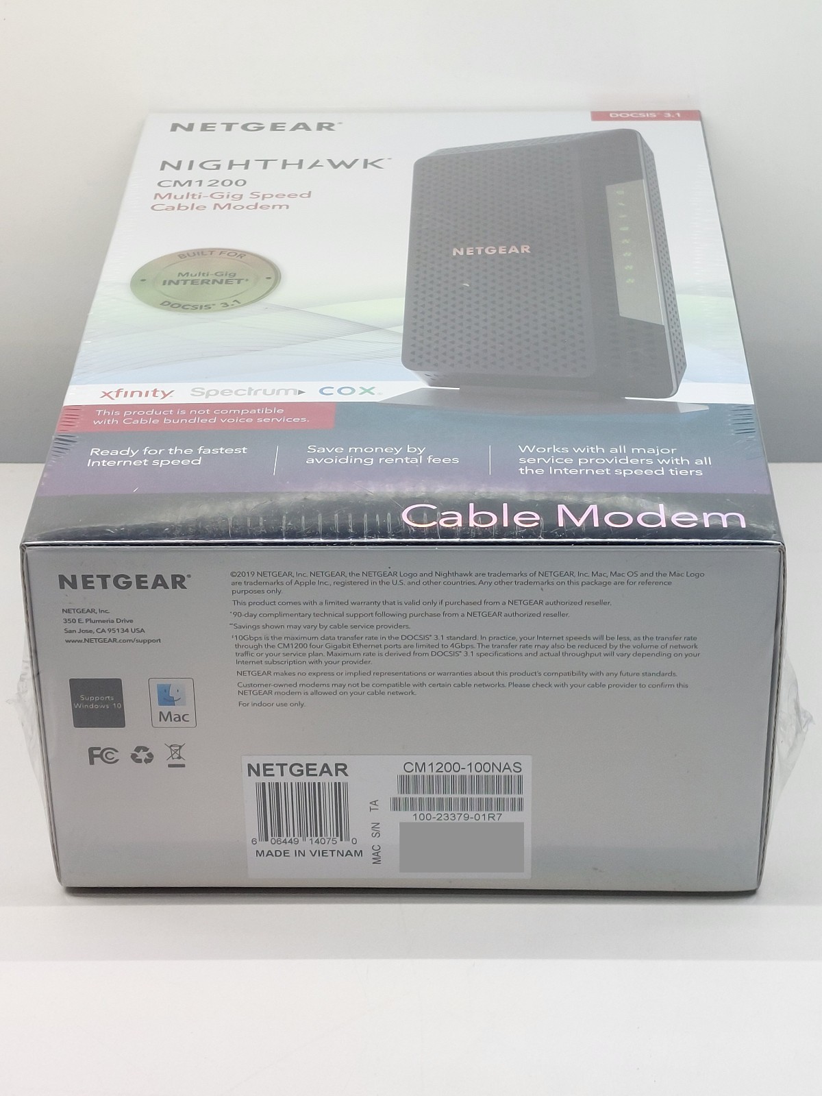 Netgear Nighthawk CM1200 Multi-Gig Speed Cable Modem DOCSIS 3.1