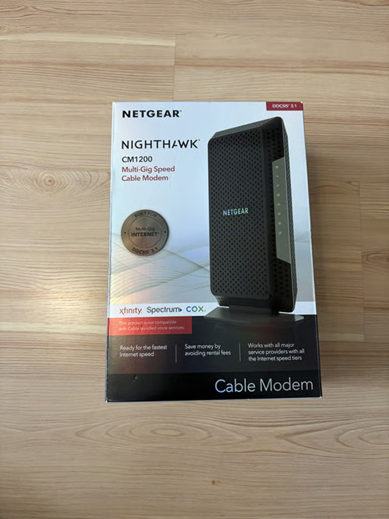 NetGear Nighthawk CM1200 Multi-Gig Speed Cable Modem