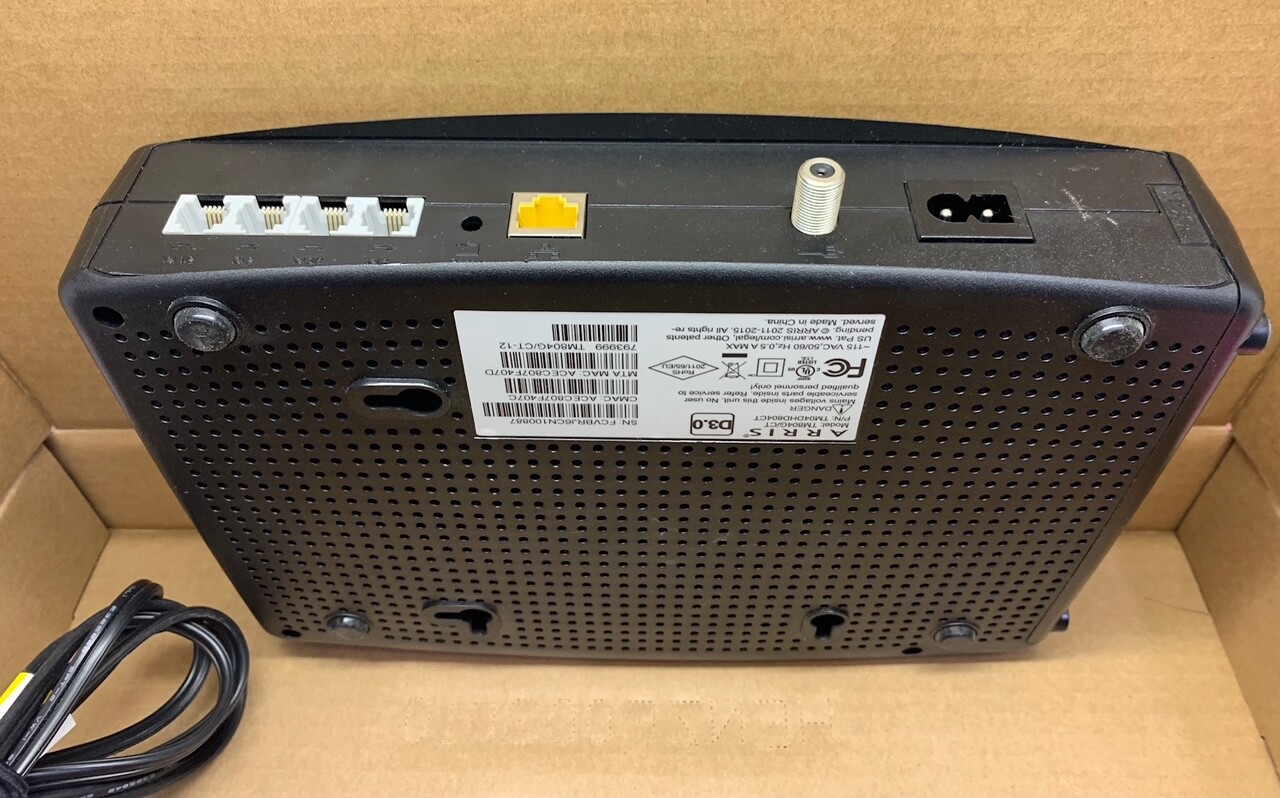🔥 ARRIS Touchstone TM804 G/CT, P/N:TM04DHD804 Telephony Cable Modem D3.0