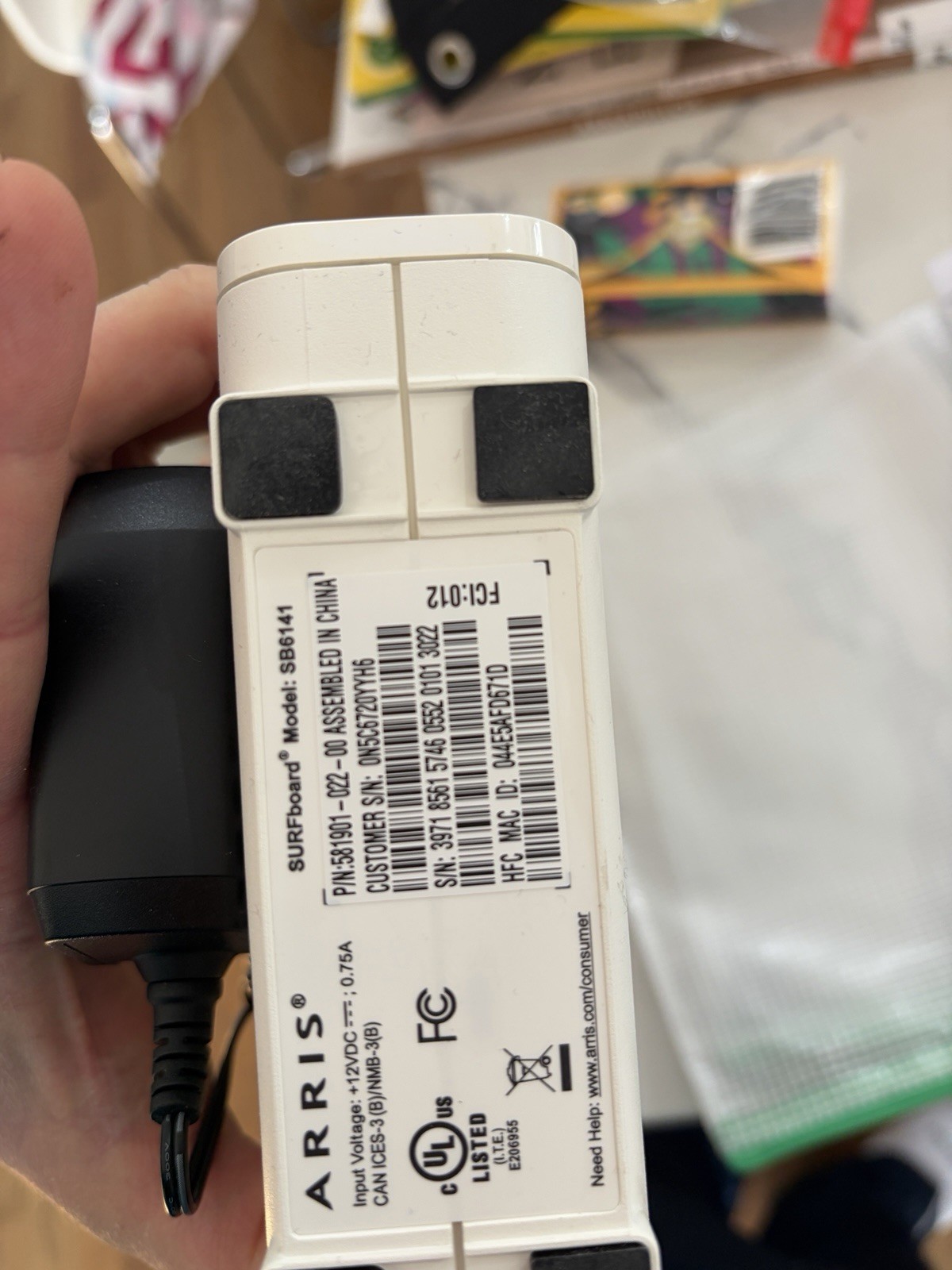 Arris Cable modem SB6141 (used) – Optimum – Free Shipping