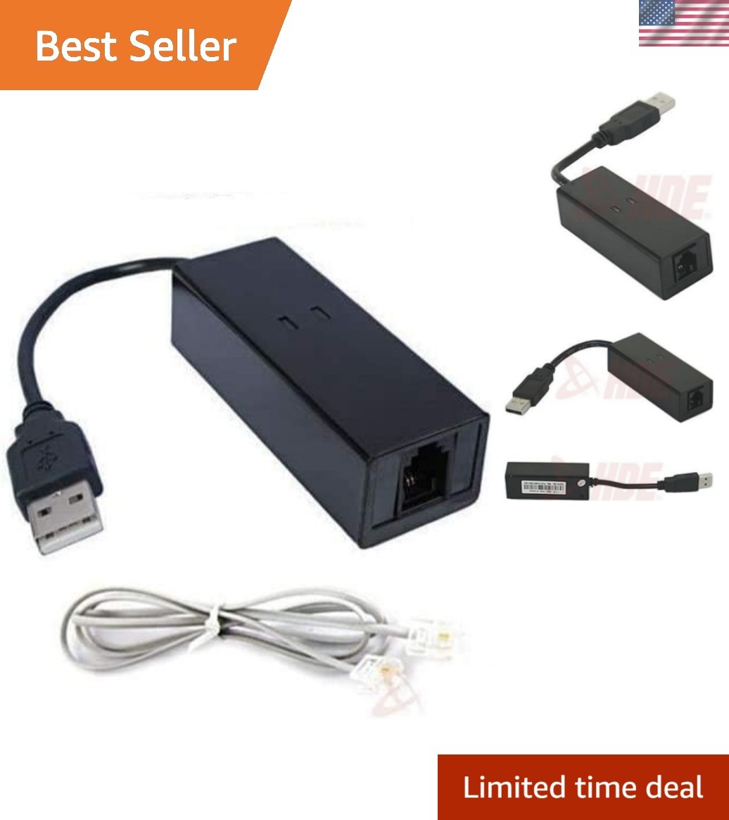 Versatile USB Dial-Up Modem – 56K Speed Compatible with Major Windows Versions