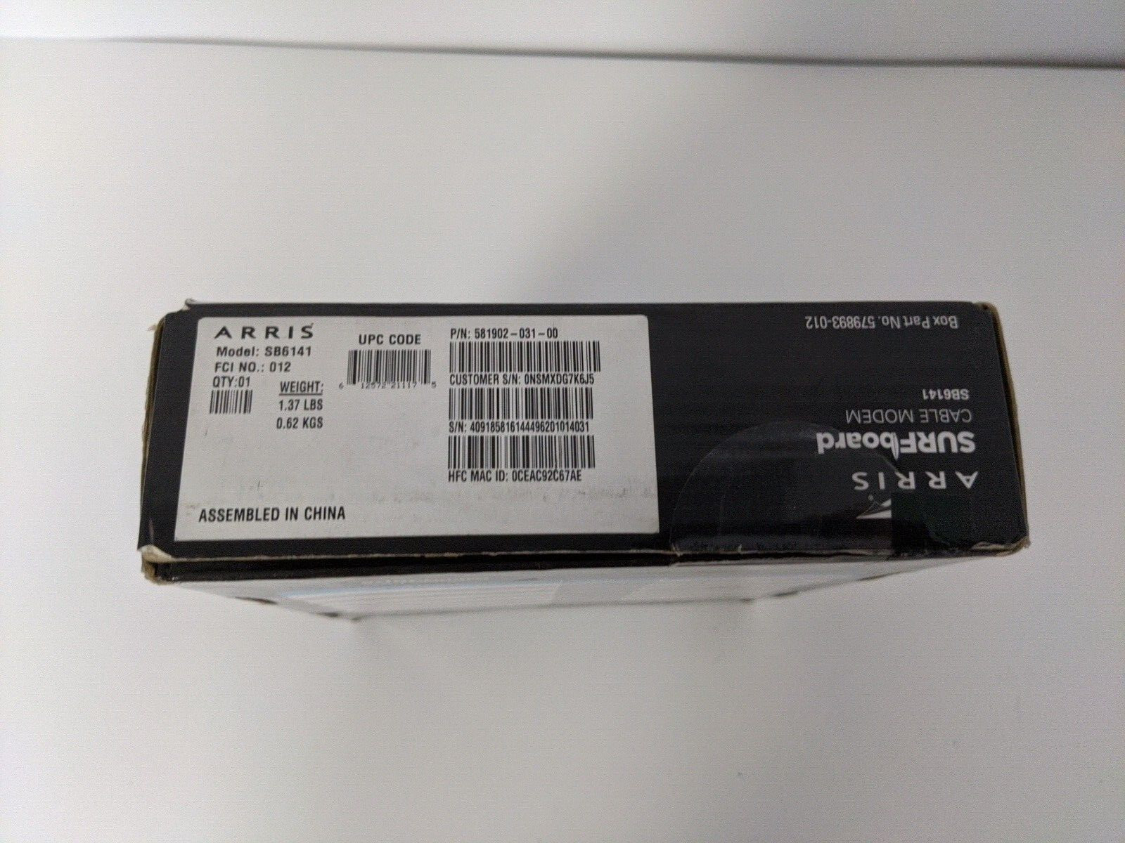 ARRIS SURFBOARD CABLE MODEM SB6141