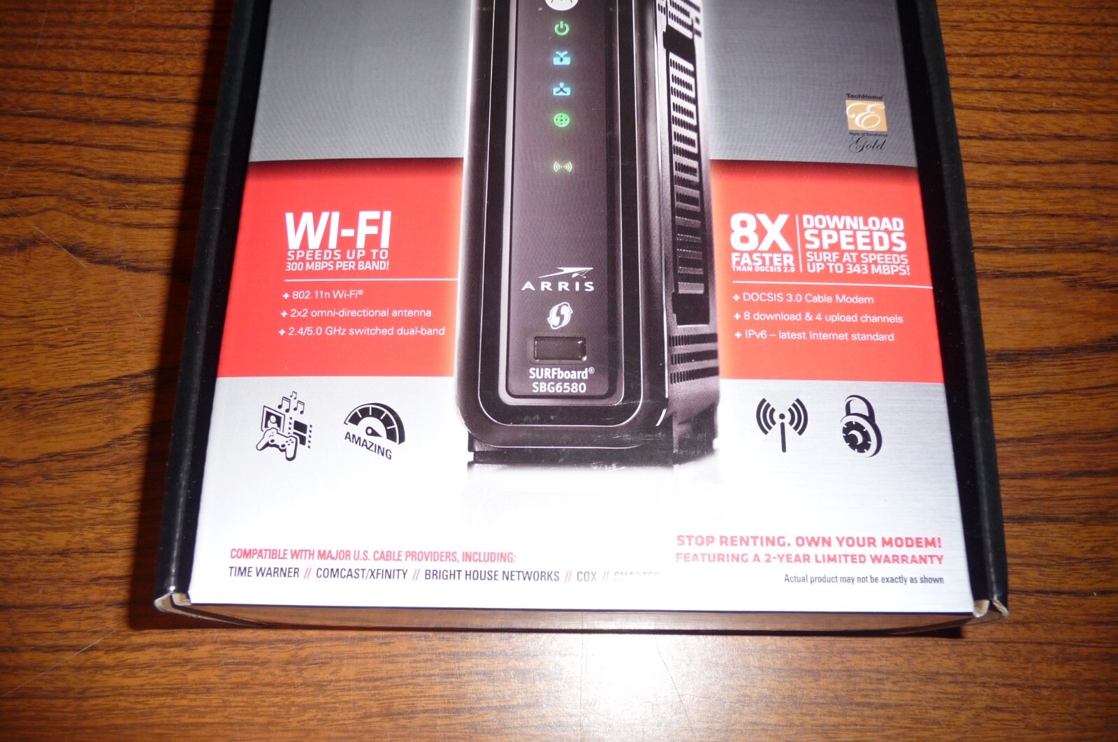 Motorola ARRIS SURFboard SBG6580 DOCSIS 3.0 Cable Modem and Wi-Fi Router N300