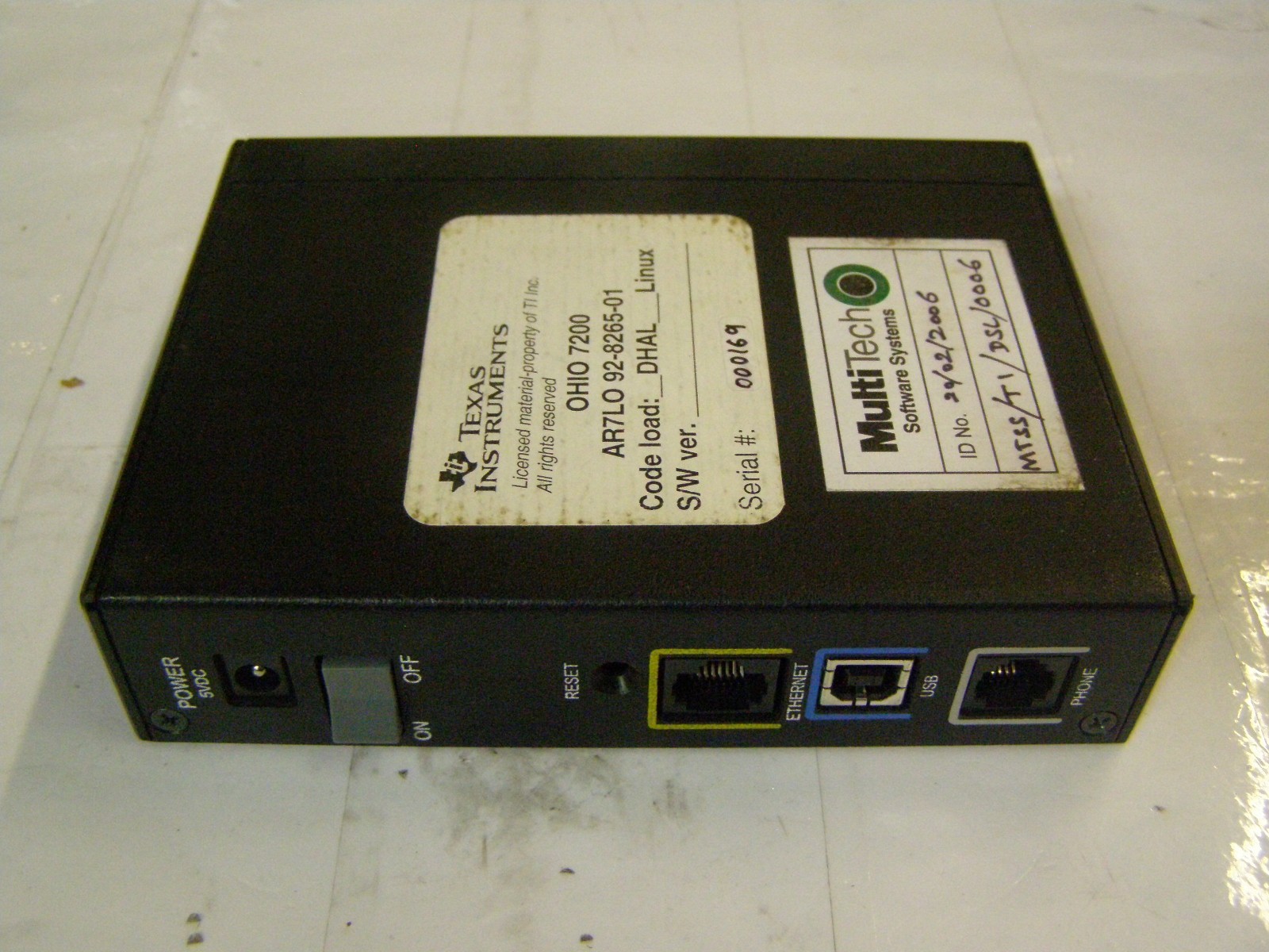 Texas Instruments ADSL AR7 Ethernet Bridge Router Modem
