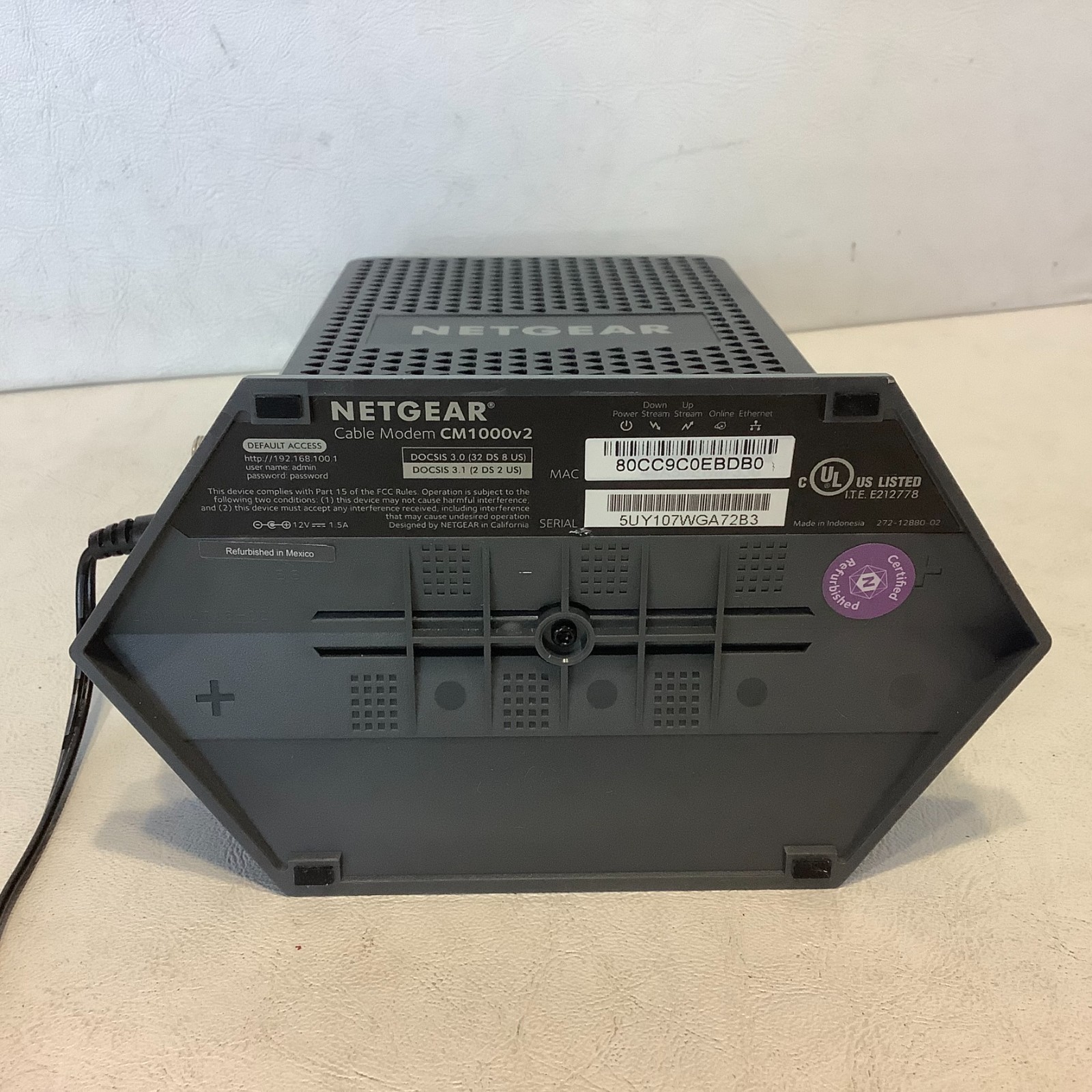 Netgear Cable Modem #CM1000v2 Nighthawk PLEASE READ