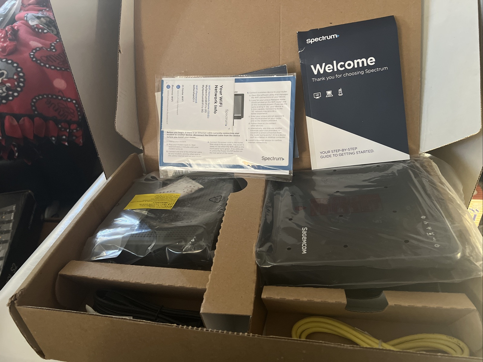 Self Install Kit. SAGEMCOM Router & ARRIS Voice Cable Modem NEW