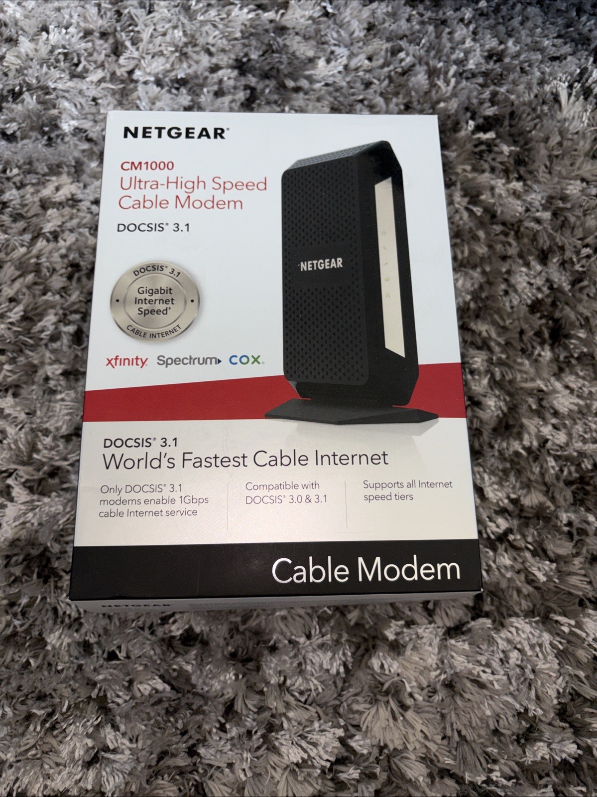 NETGEAR CM1000 Wired-Ethernet (RJ-45) Cable – CM1000100NAS (Black)