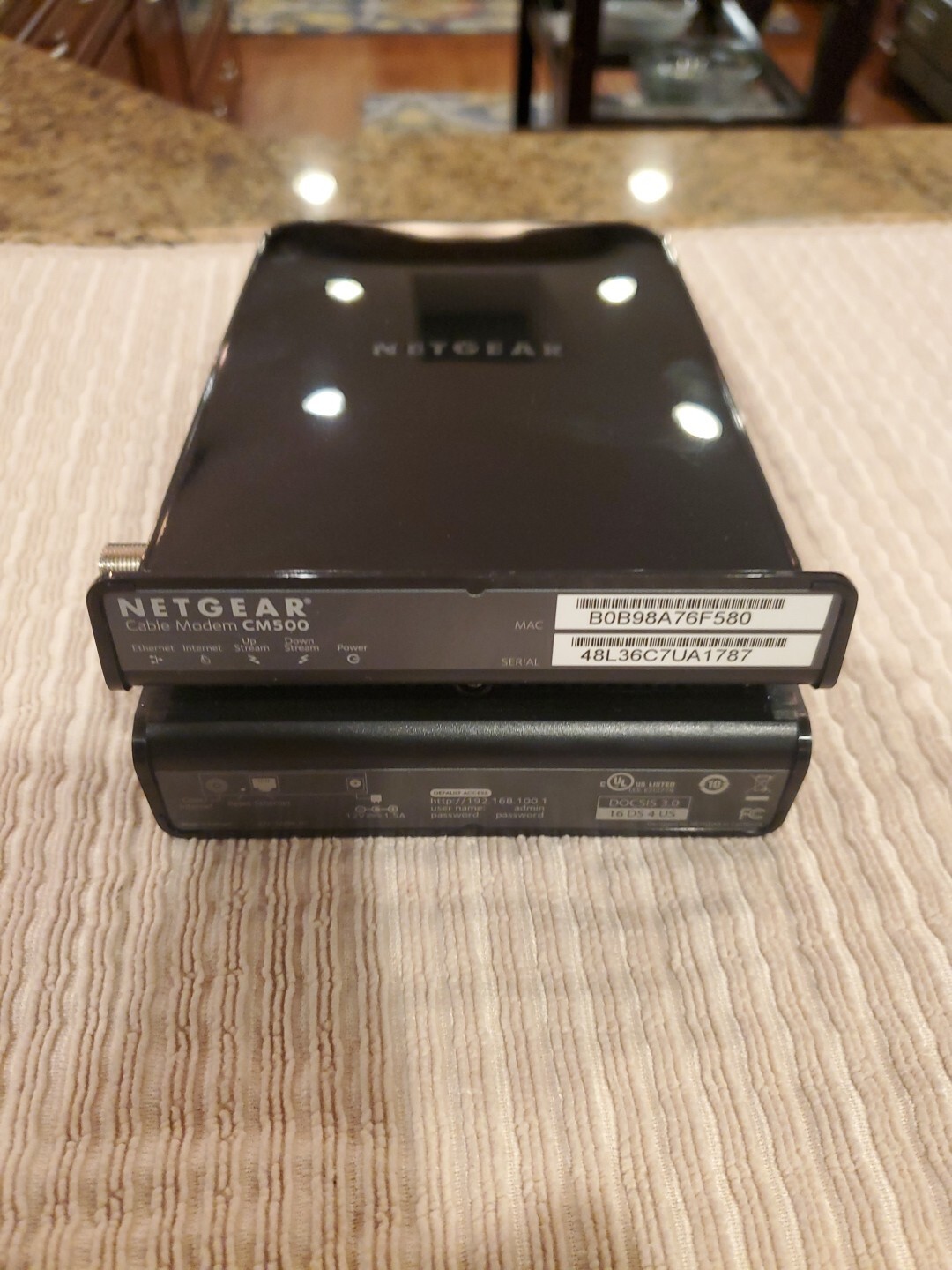 NETGEAR-CM500- 16×4 DOCSIS 3.0 686 Mbps High Speed Cable Modem (48L36C7UA1787)