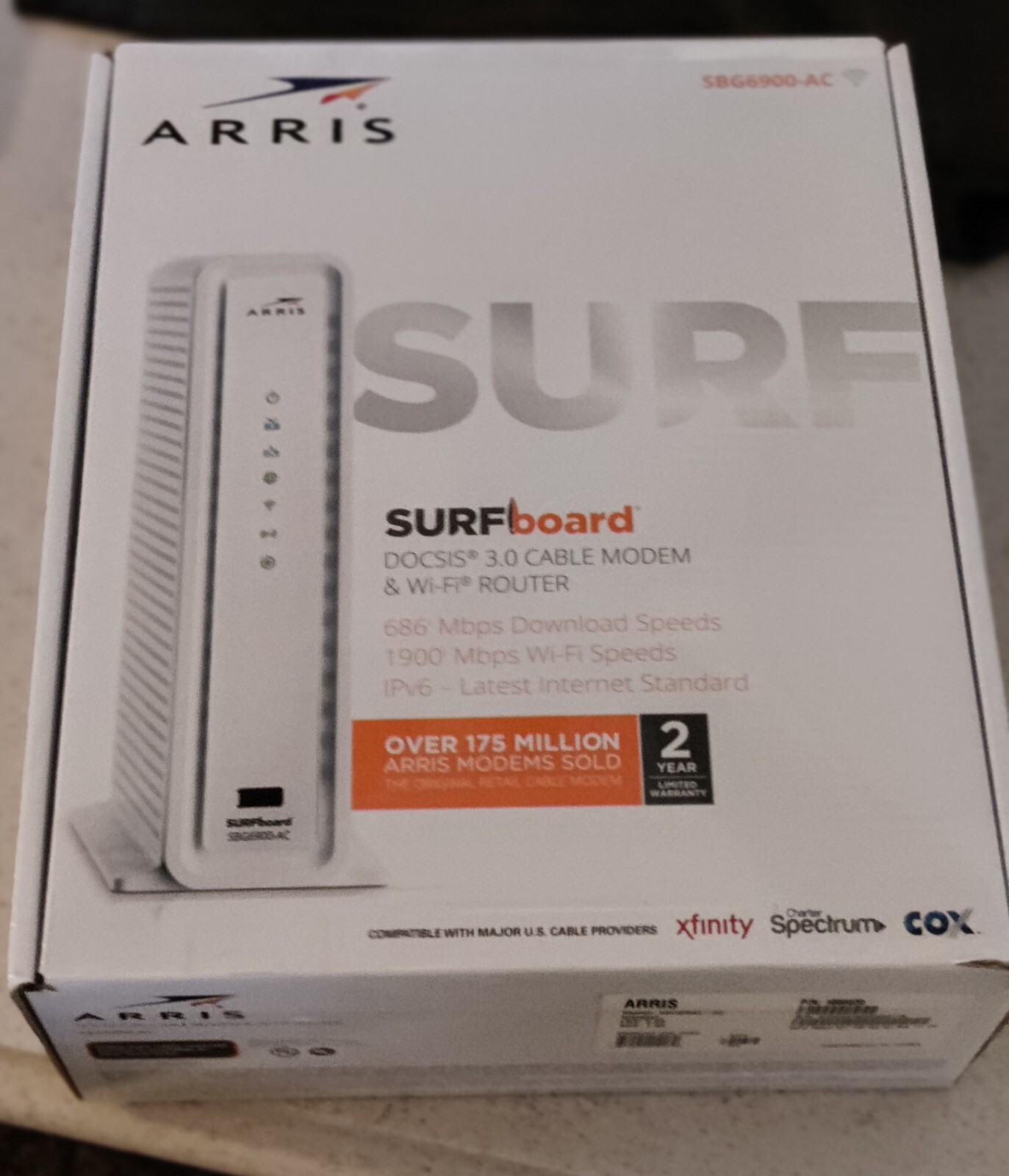 ARRIS SUFFBOARD SBG6900 -AC Docsis 3.0 Cable Mode. & Wi-Fi Router