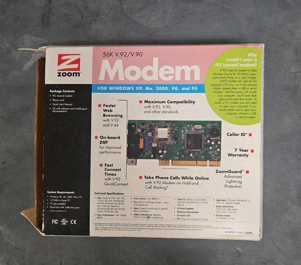 Zoom 56K V.92/V.90 zoom® Modem Model 3025 / PCI