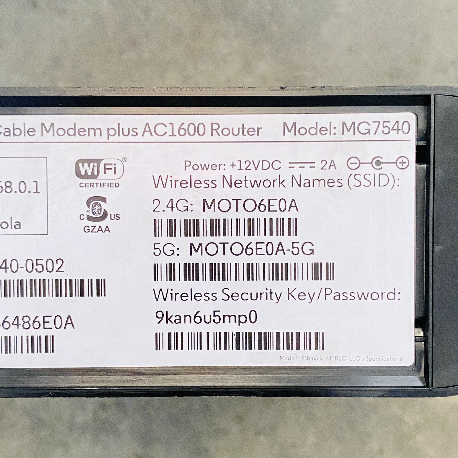 Motorola MG7540 (16×4) Cable Modem + AC1600 Dual Band Wi-Fi Router Tested