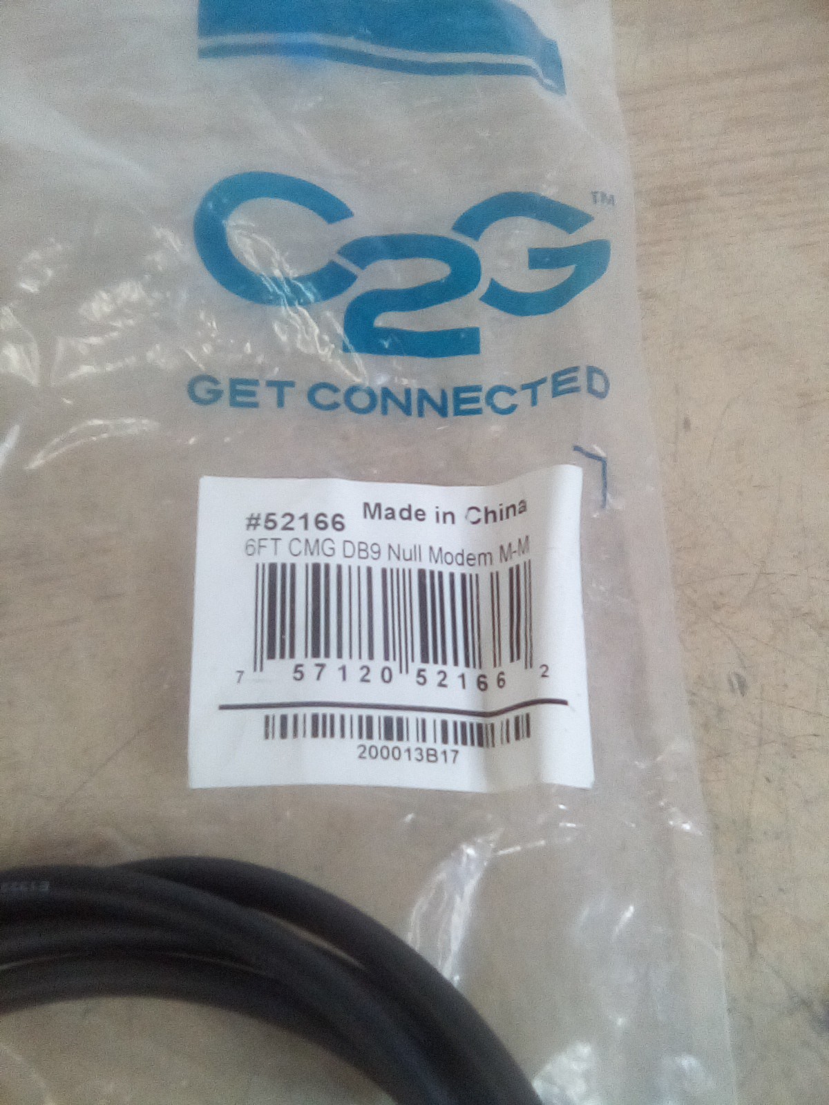 CMG 6FT DB9 Null Modem M-M 52166