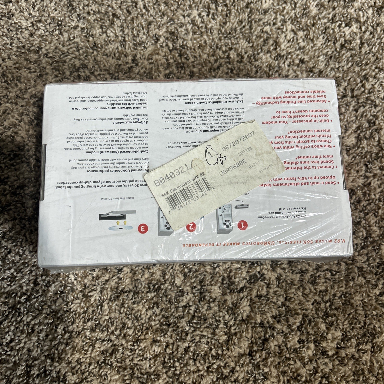 US Robotics V.92 USR5686E External Modem + Fax