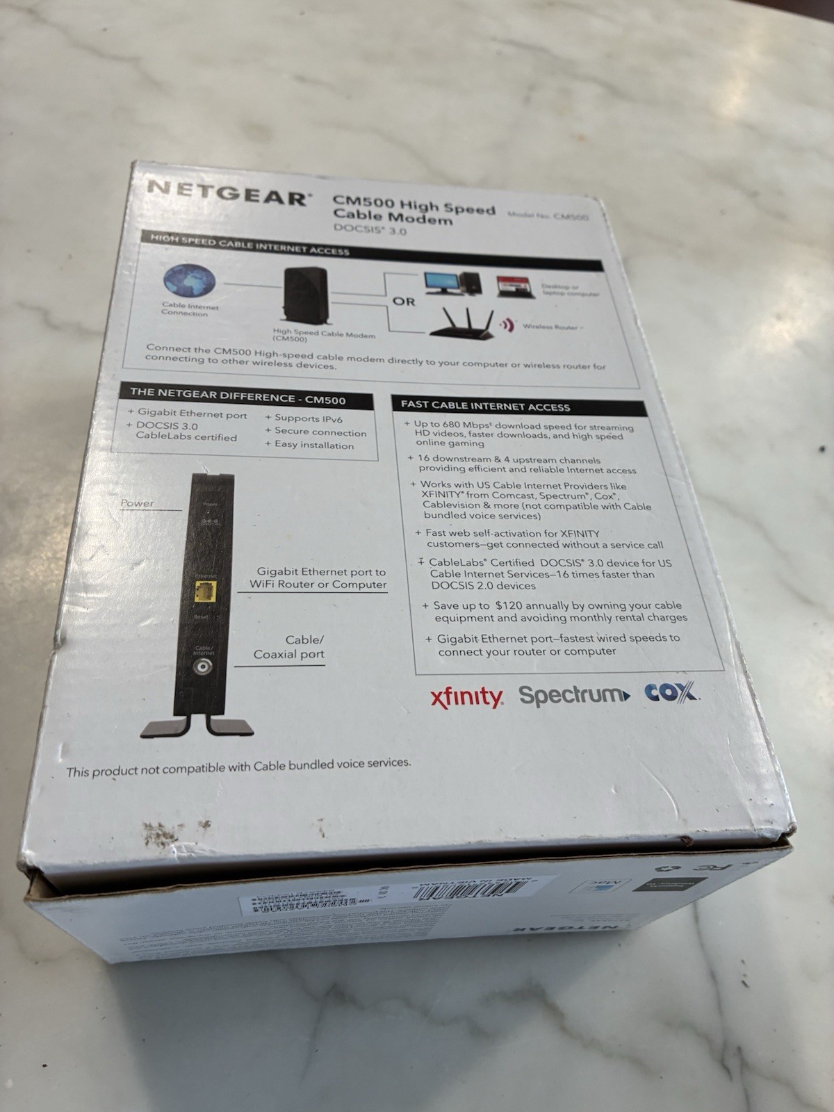NEW NETGEAR CM500 (CM5001AZNAS) 680 Mbps – Black