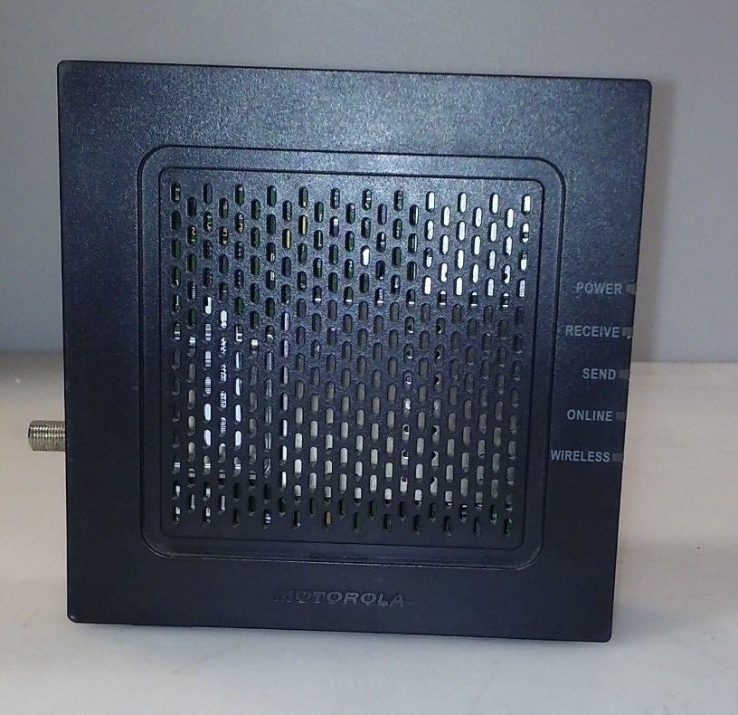 Motorola SBG901 DOCSIS 2.0 Wireless G Cable Modem Tested Working Sold As Is.