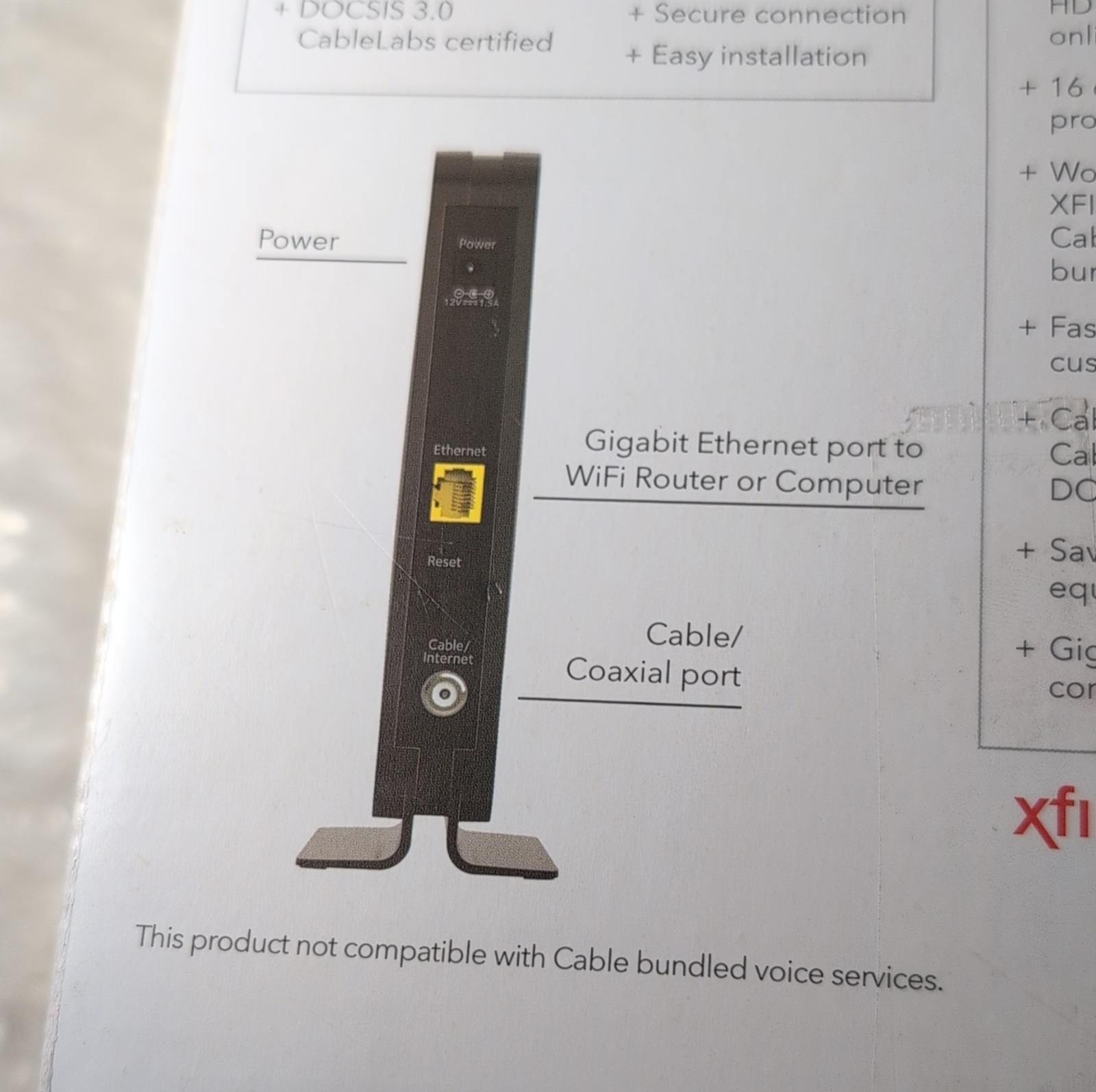 NETGEAR CM500 DOCSIS 3.0 Cable Modem 680Mbps Channel Bonding xfinity Cox