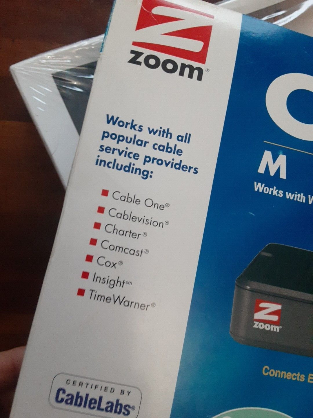 Zoom Cable Modem Ethernet/USB External Mod. 5241 Windows Mac Linus Unix Open Box